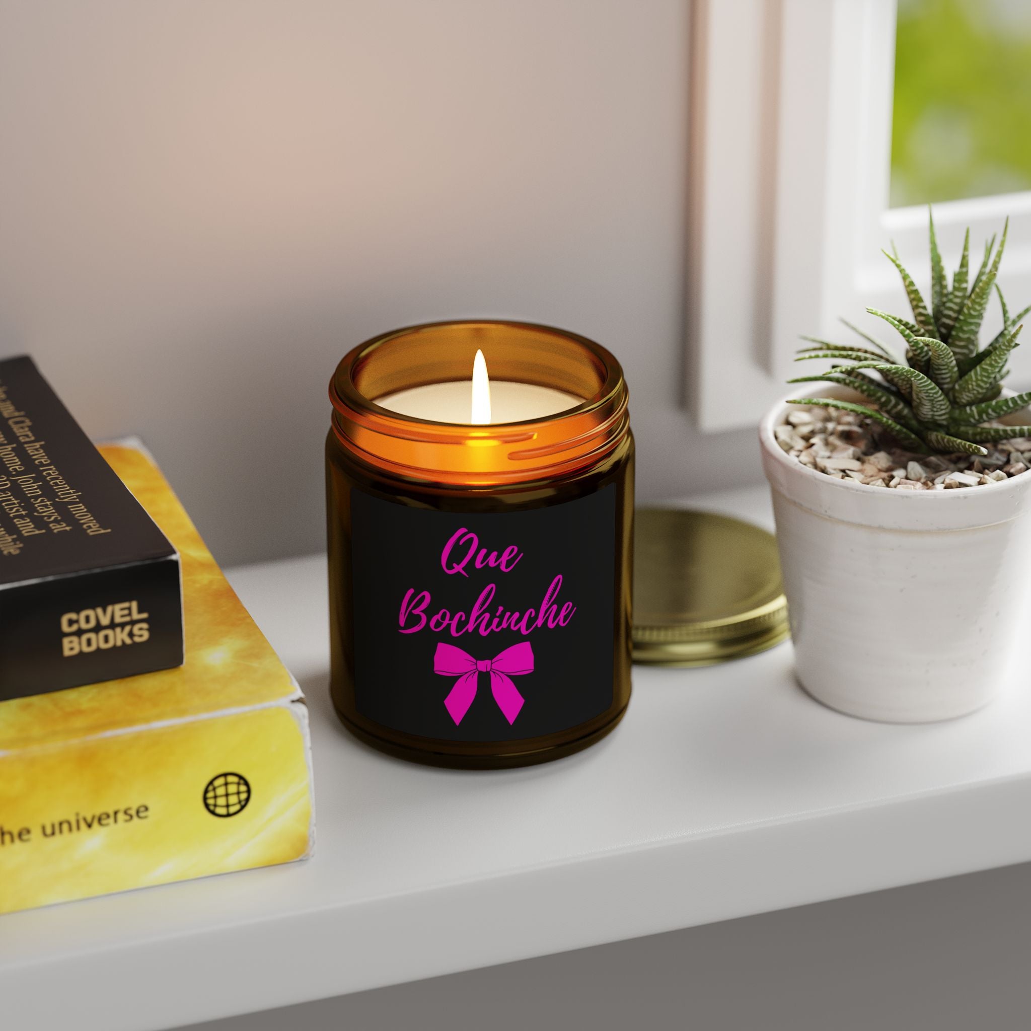 Scented Candle — Coconut Apricot Wax "Que Bochinche" (4oz, 9oz)