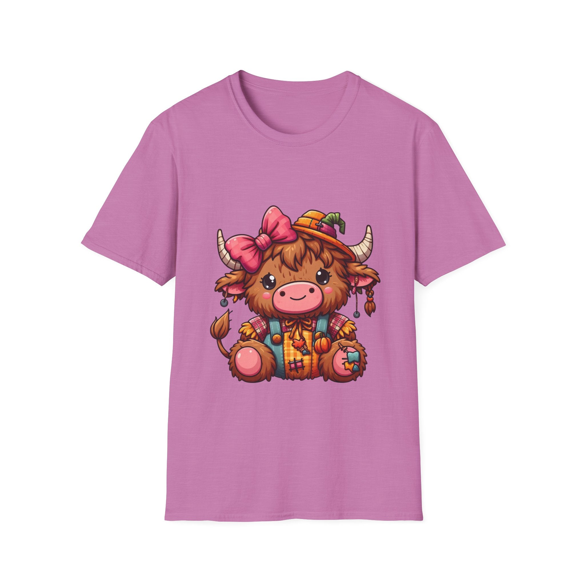 Cute Highland Cow Fall T-Shirt — Pumpkin Patch Baby Highland Cow Graphic Tee