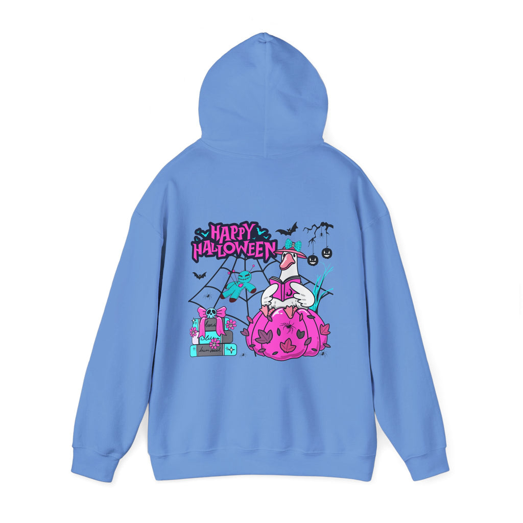 Halloween Kawaii Pumpkin Hoodie — "Happy Halloween" Cute Spooky Graphic
