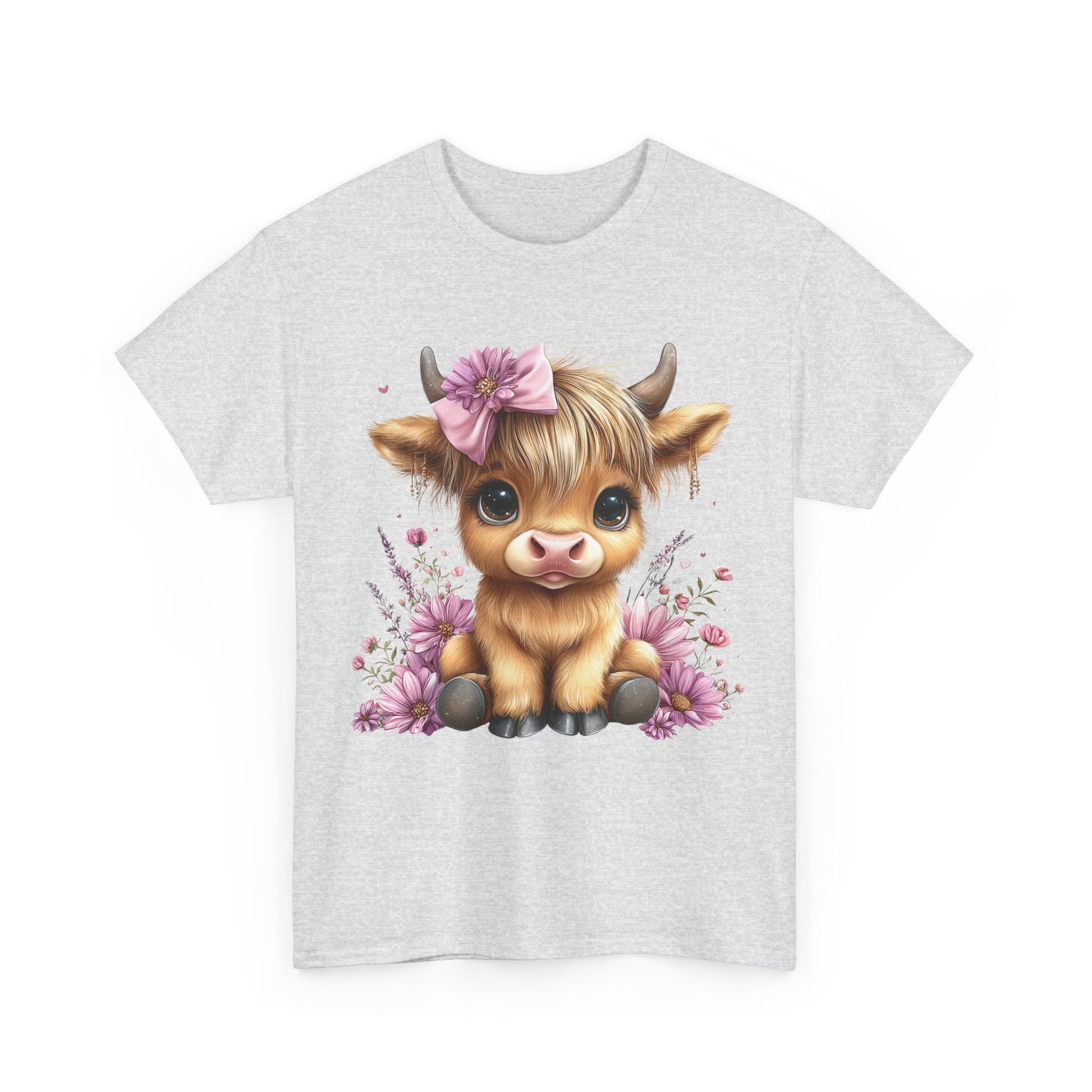 Cute Calf Tee — Adorable Floral Baby Cow Graphic T-Shirt