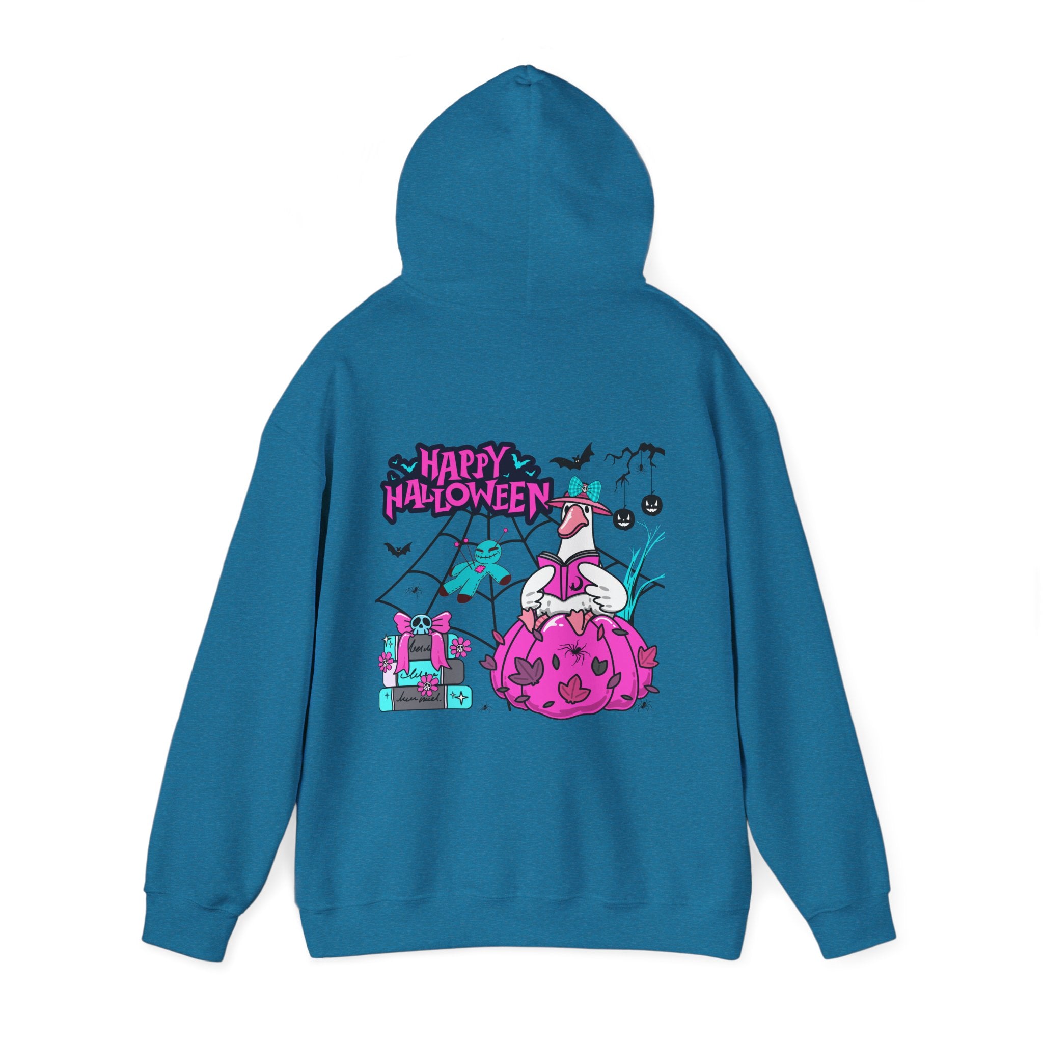 Halloween Kawaii Pumpkin Hoodie — "Happy Halloween" Cute Spooky Graphic