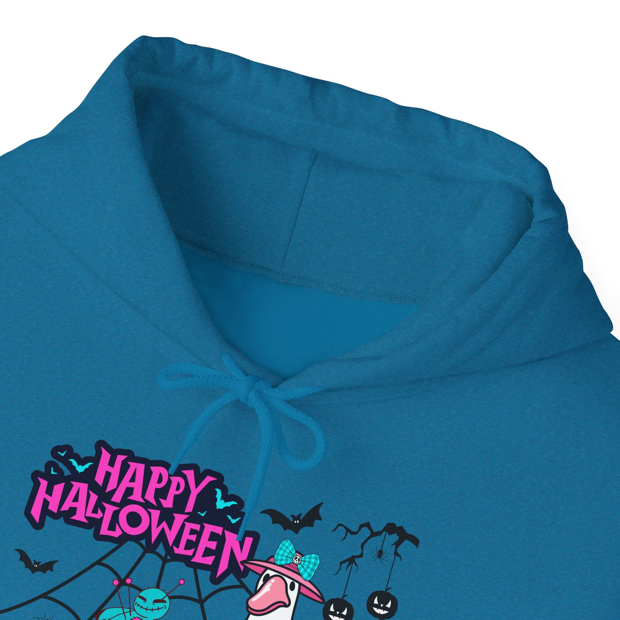 Halloween Kawaii Pumpkin Hoodie — "Happy Halloween" Cute Spooky Graphic
