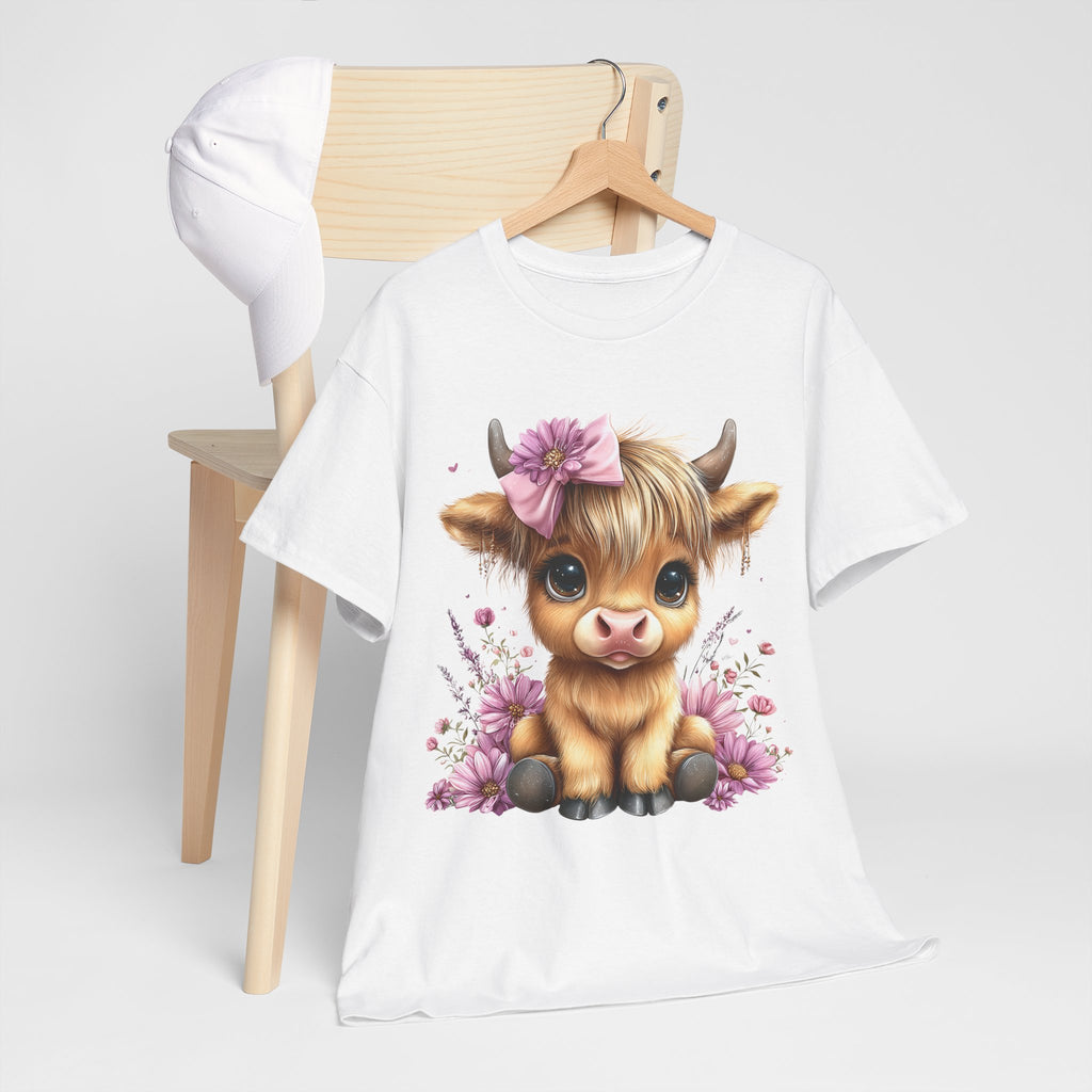 Cute Calf Tee — Adorable Floral Baby Cow Graphic T-Shirt