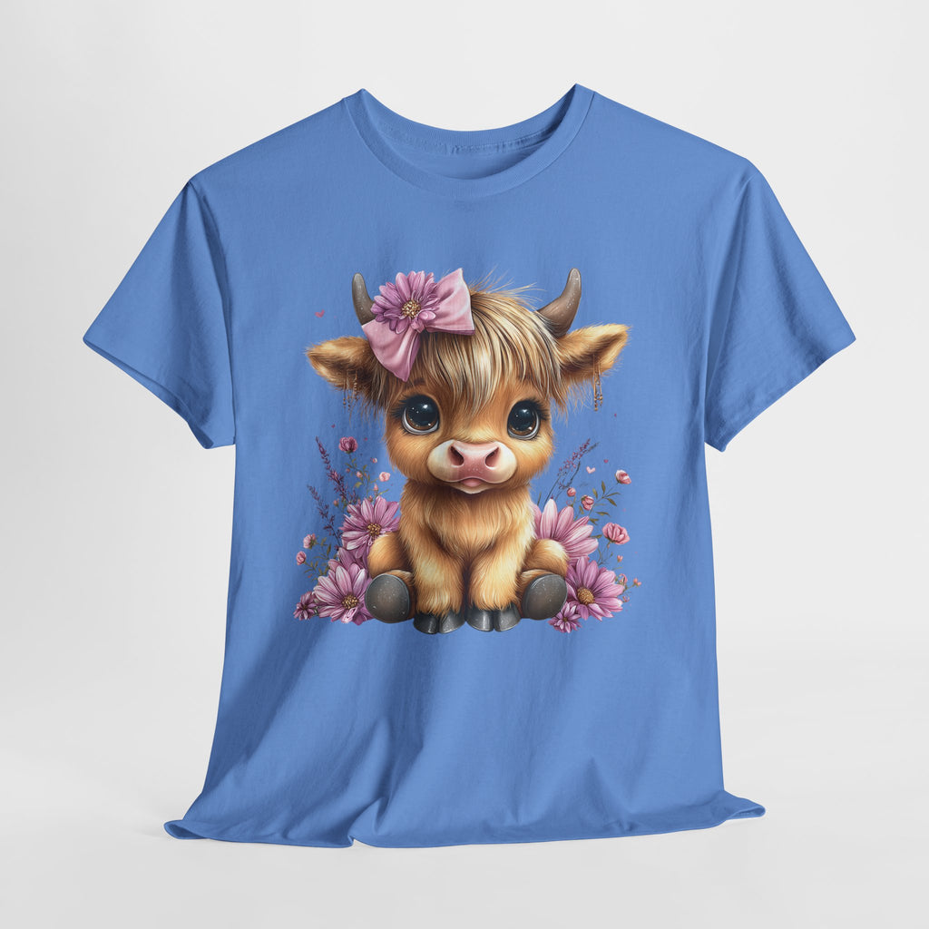 Cute Calf Tee — Adorable Floral Baby Cow Graphic T-Shirt