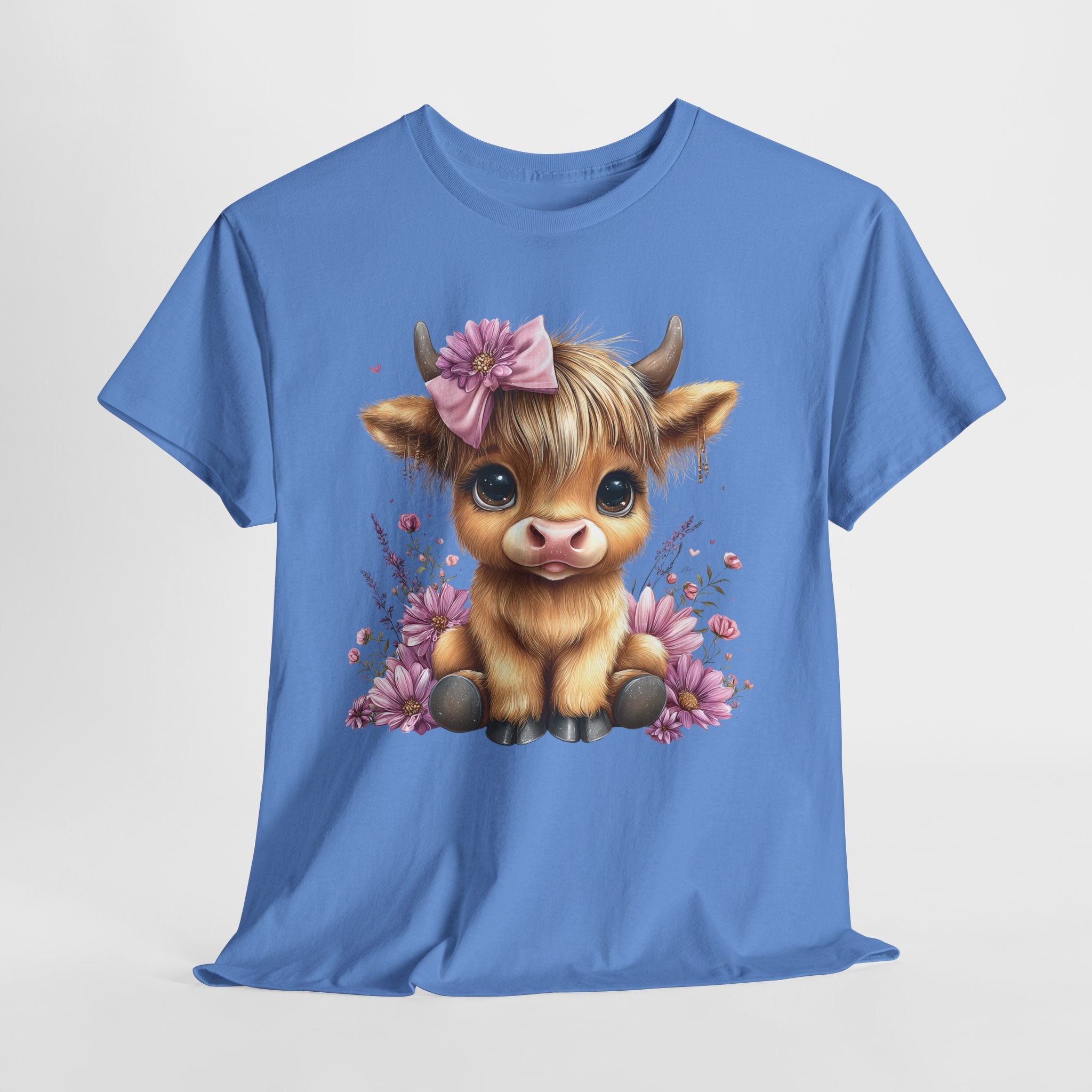 Cute Calf Tee — Adorable Floral Baby Cow Graphic T-Shirt