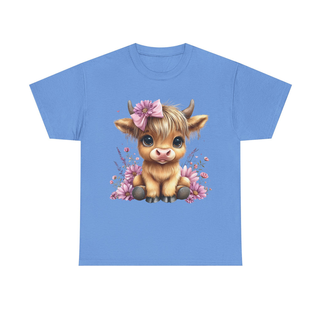 Cute Calf Tee — Adorable Floral Baby Cow Graphic T-Shirt