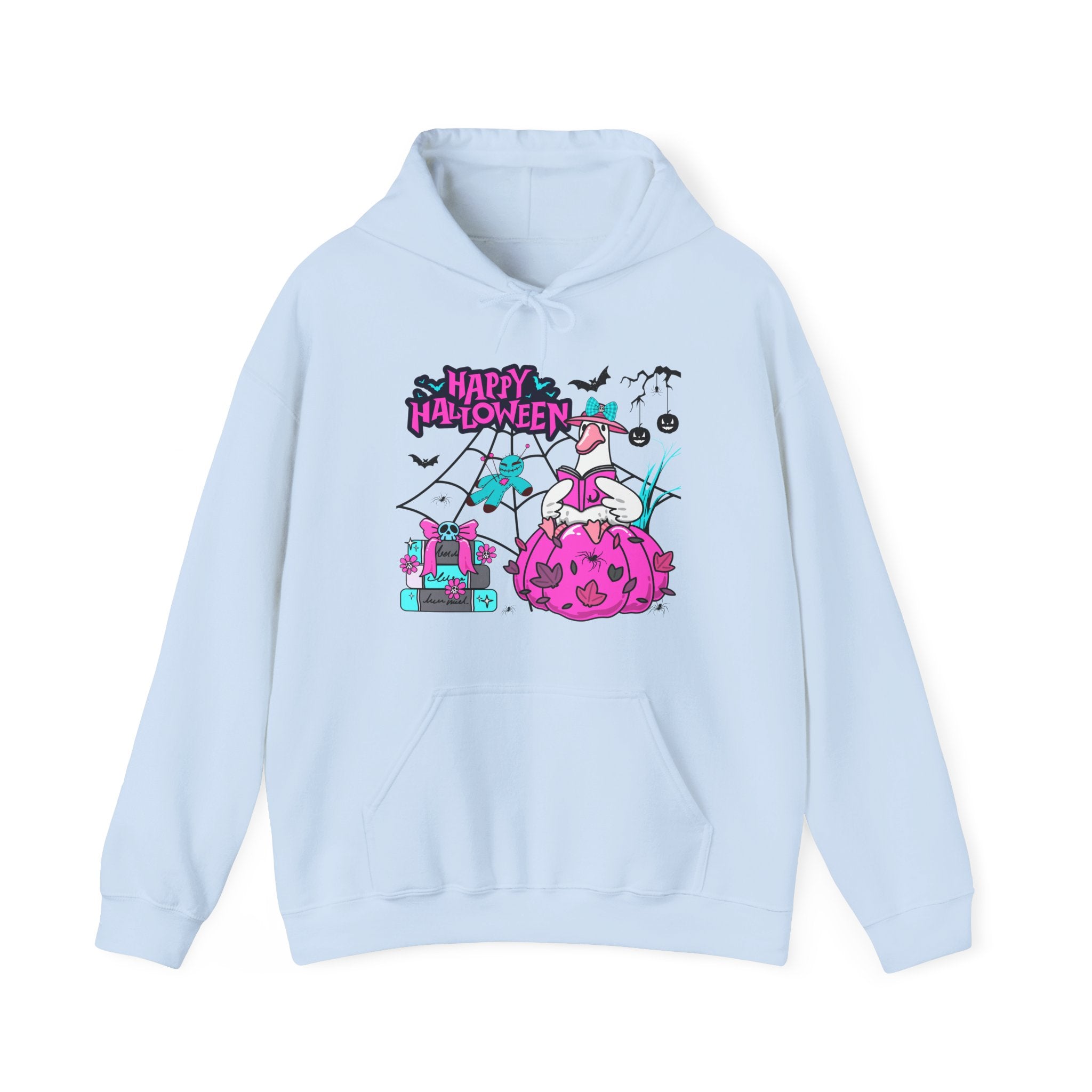 Halloween Kawaii Pumpkin Hoodie — "Happy Halloween" Cute Spooky Graphic