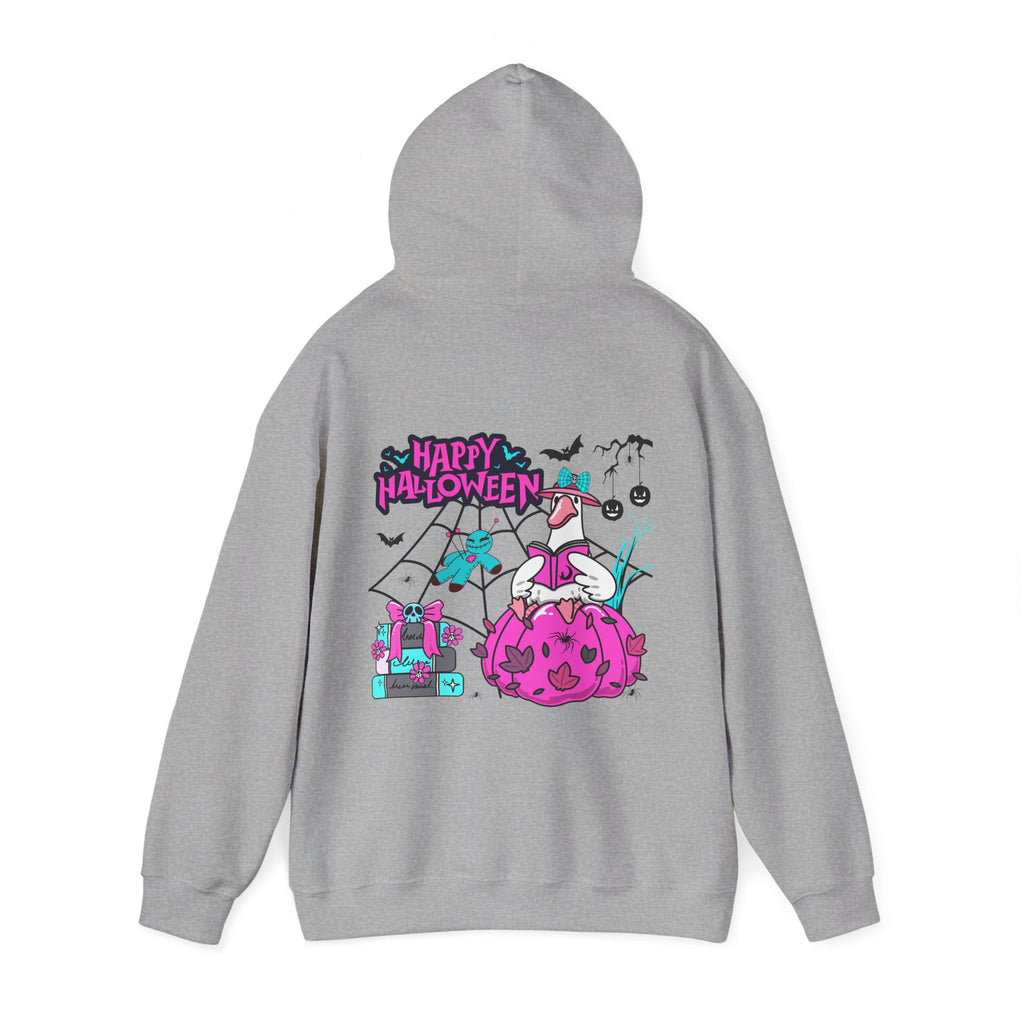 Halloween Kawaii Pumpkin Hoodie — "Happy Halloween" Cute Spooky Graphic