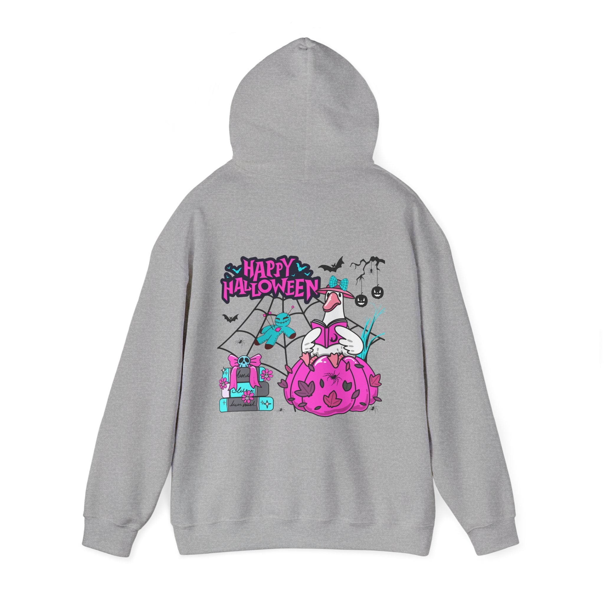 Halloween Kawaii Pumpkin Hoodie — "Happy Halloween" Cute Spooky Graphic