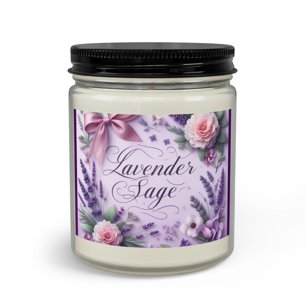 Lavender Sage Candle Set — Aromatherapy Jar with Matches & Wick Trimmer