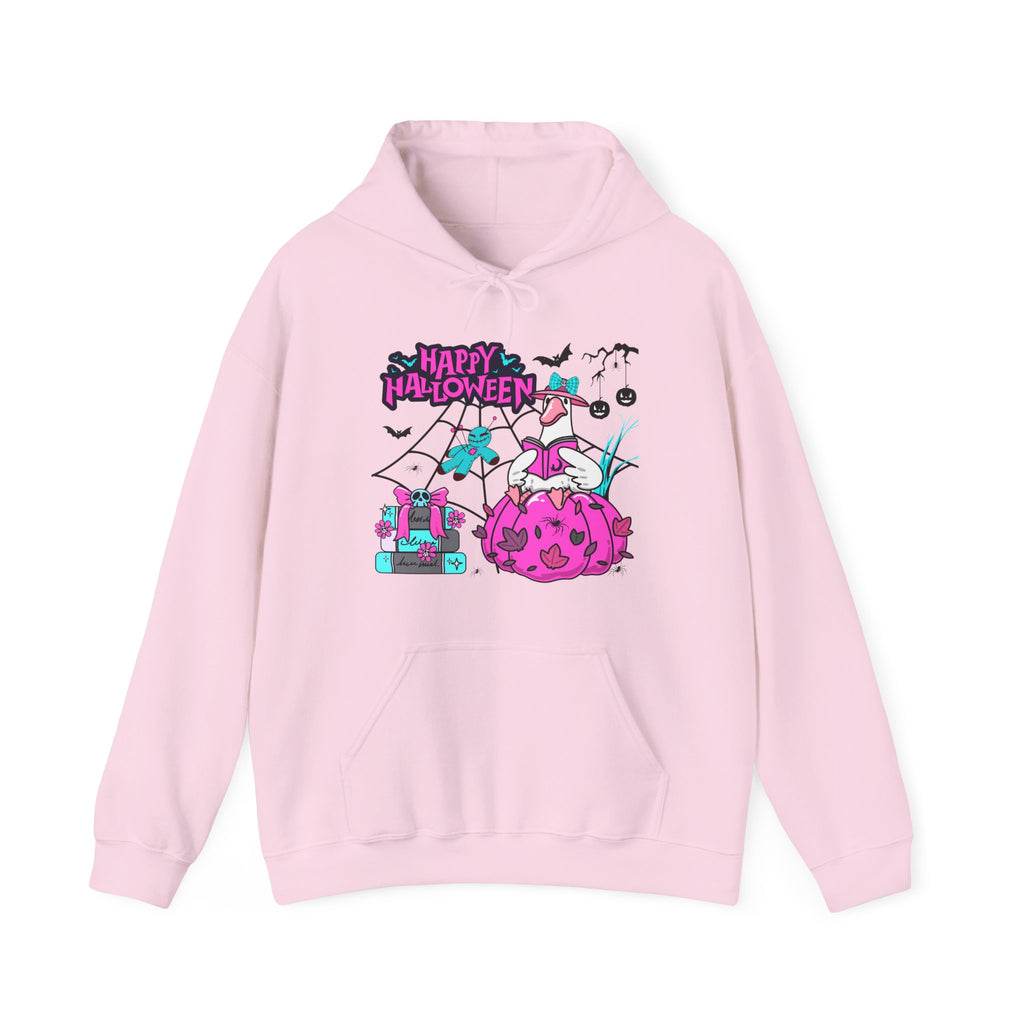 Halloween Kawaii Pumpkin Hoodie — "Happy Halloween" Cute Spooky Graphic