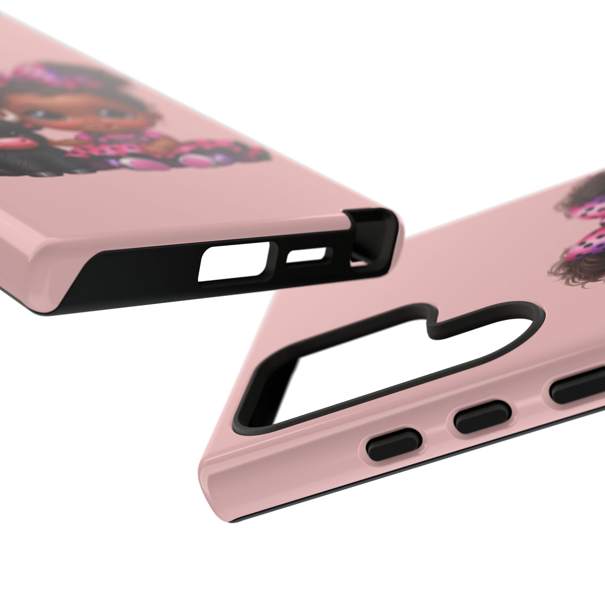Cute Baby Girl with Plush Cow Phone Case