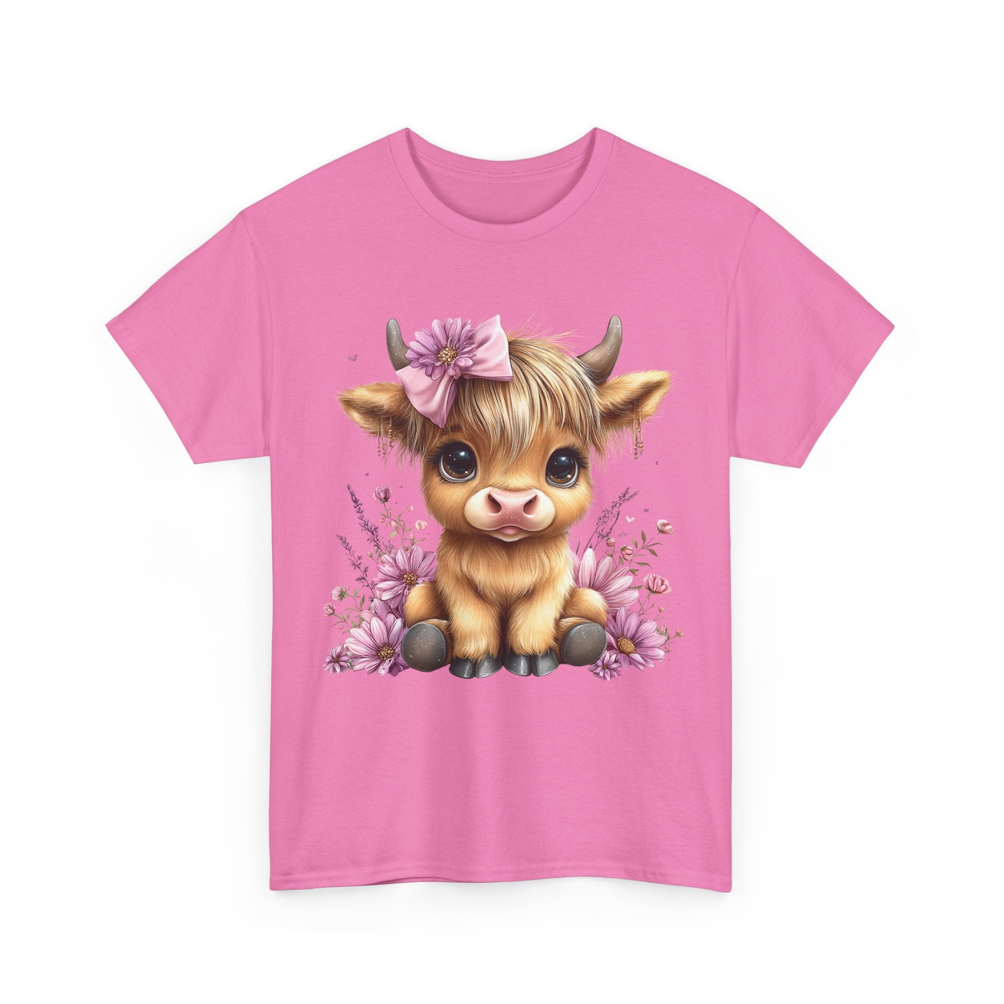 Cute Calf Tee — Adorable Floral Baby Cow Graphic T-Shirt