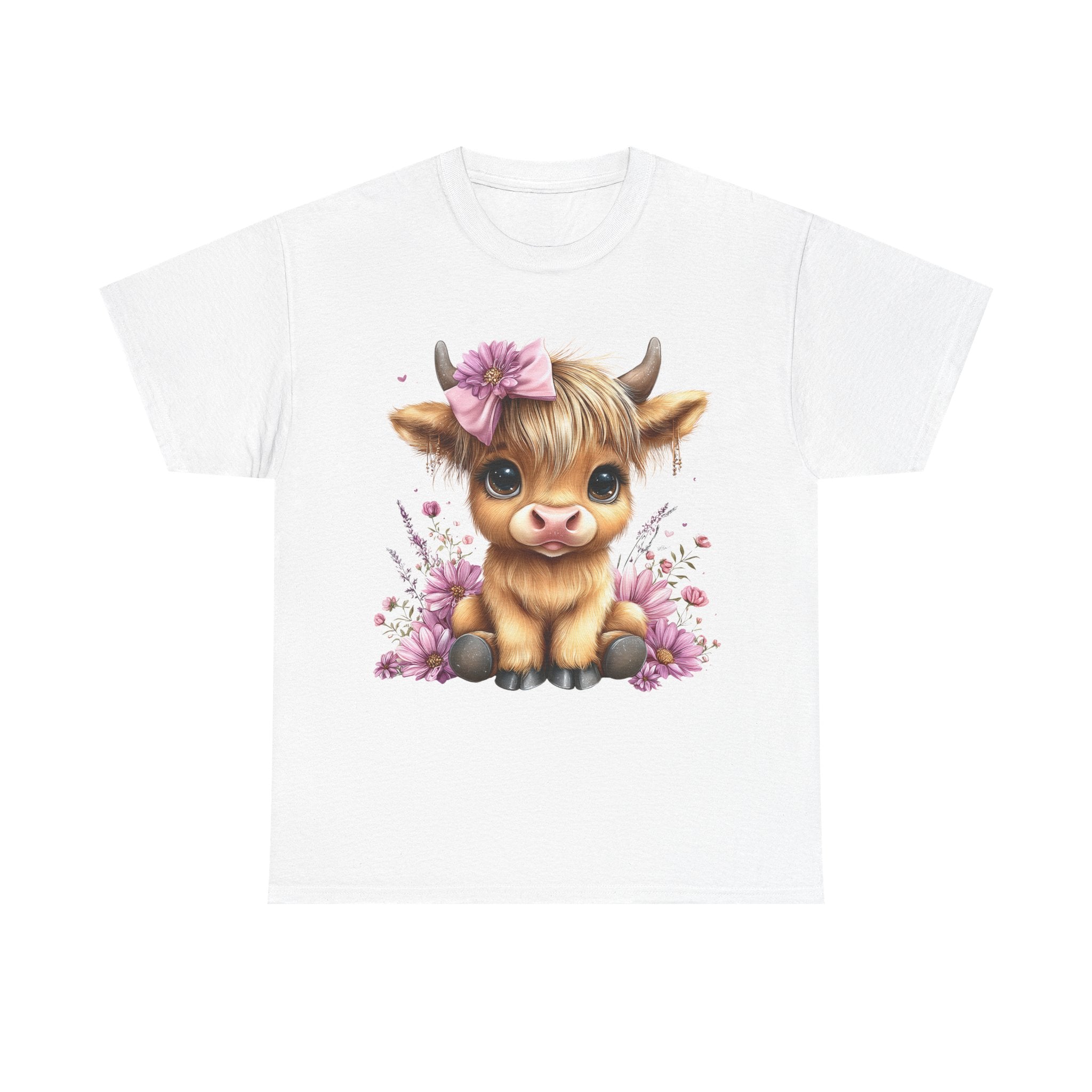 Cute Calf Tee — Adorable Floral Baby Cow Graphic T-Shirt
