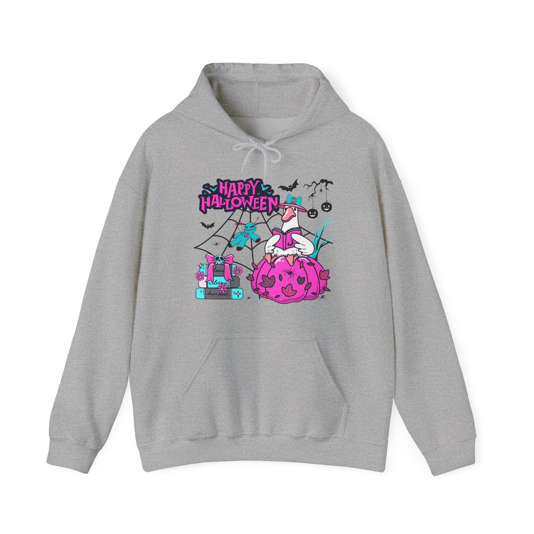 Halloween Kawaii Pumpkin Hoodie — "Happy Halloween" Cute Spooky Graphic