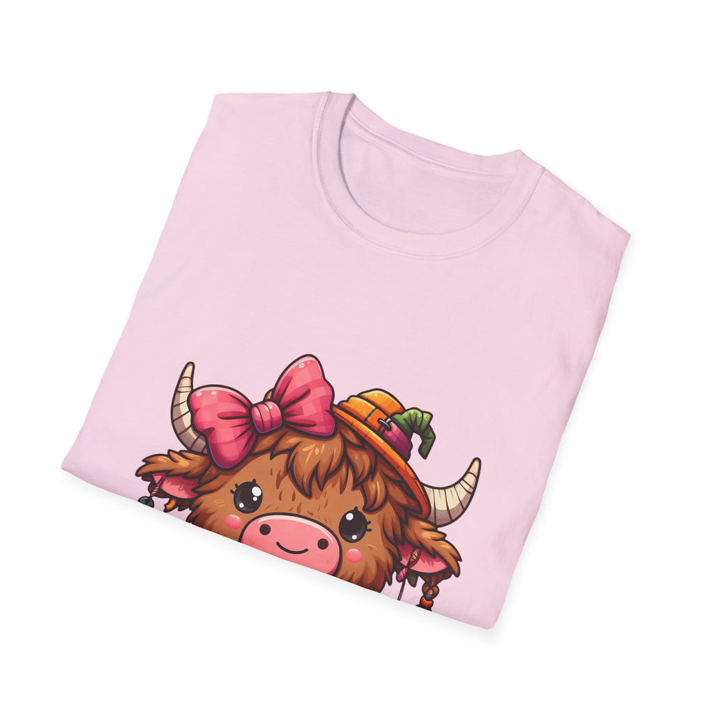 Cute Highland Cow Fall T-Shirt — Pumpkin Patch Baby Highland Cow Graphic Tee