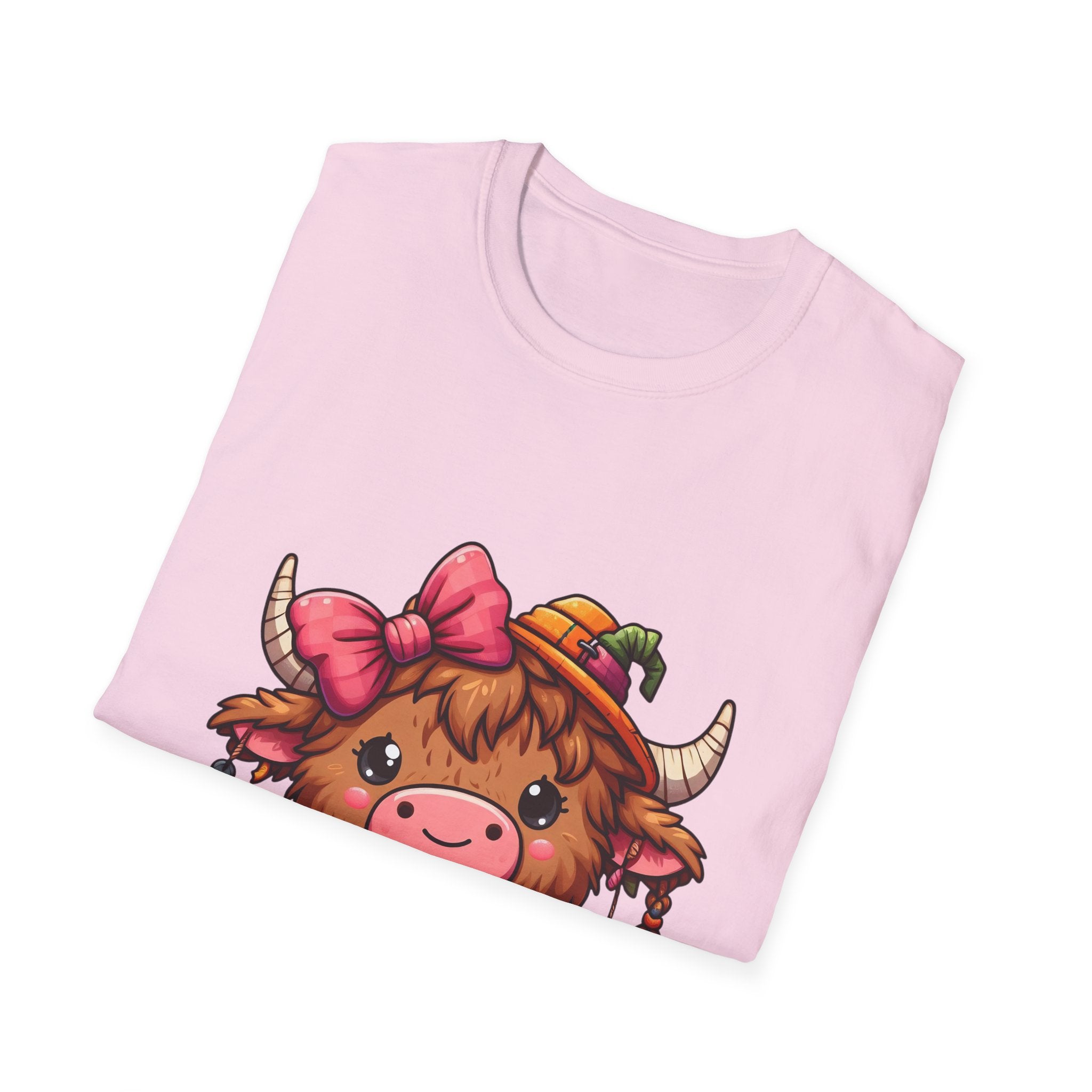 Cute Highland Cow Fall T-Shirt — Pumpkin Patch Baby Highland Cow Graphic Tee