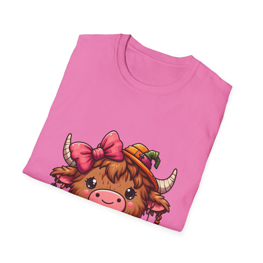 Cute Highland Cow Fall T-Shirt — Pumpkin Patch Baby Highland Cow Graphic Tee