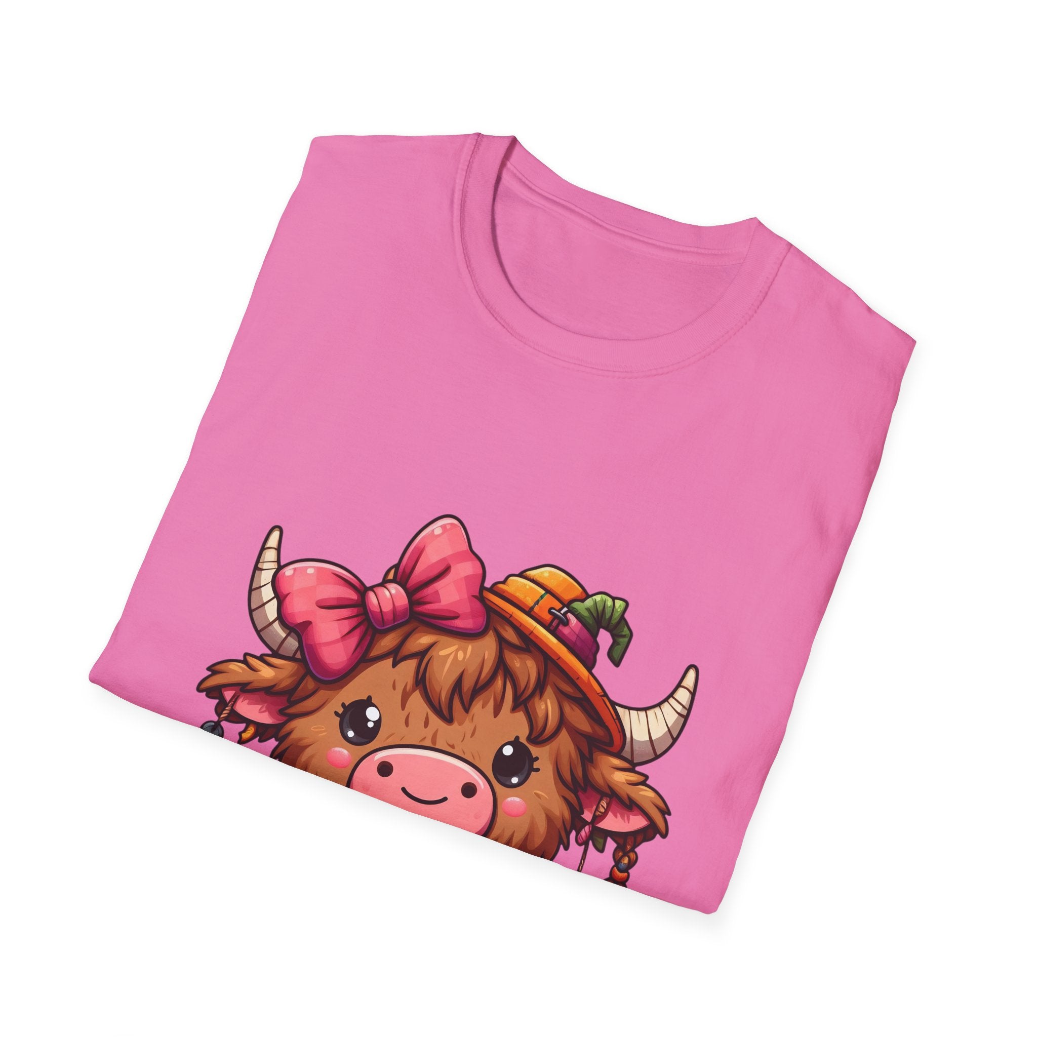 Cute Highland Cow Fall T-Shirt — Pumpkin Patch Baby Highland Cow Graphic Tee