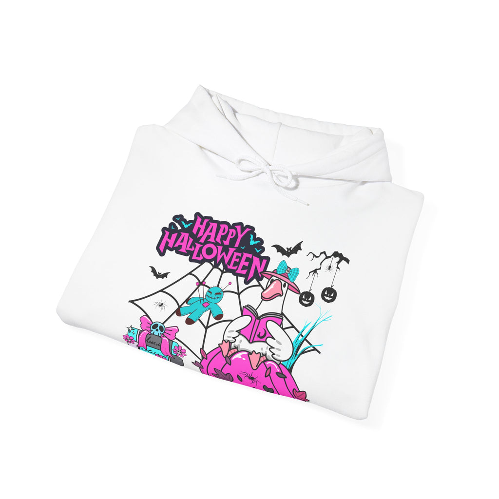 Halloween Kawaii Pumpkin Hoodie — "Happy Halloween" Cute Spooky Graphic