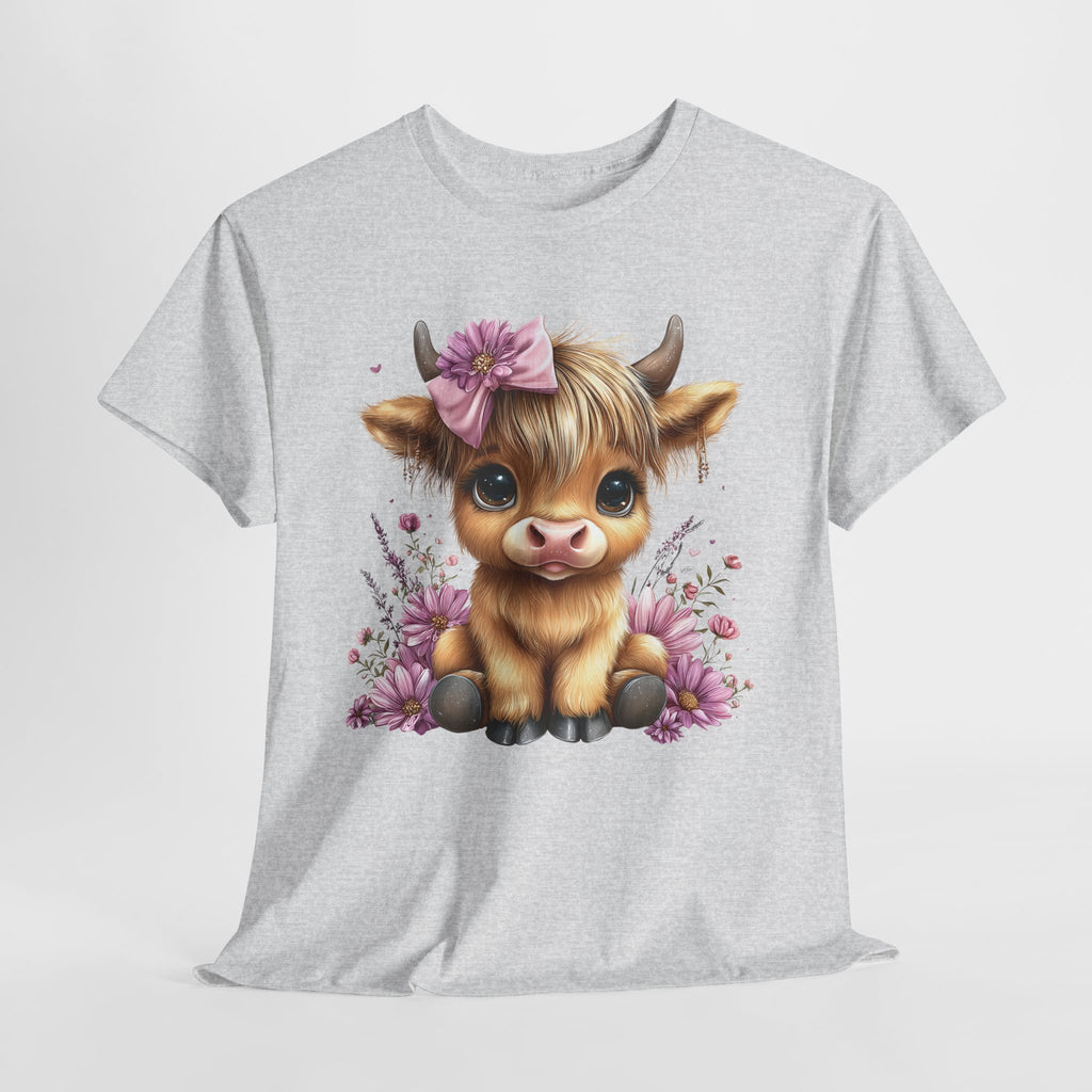 Cute Calf Tee — Adorable Floral Baby Cow Graphic T-Shirt