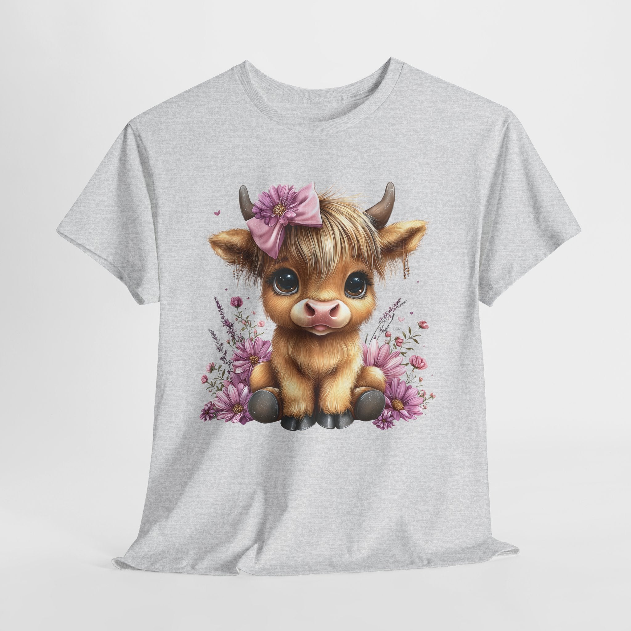 Cute Calf Tee — Adorable Floral Baby Cow Graphic T-Shirt