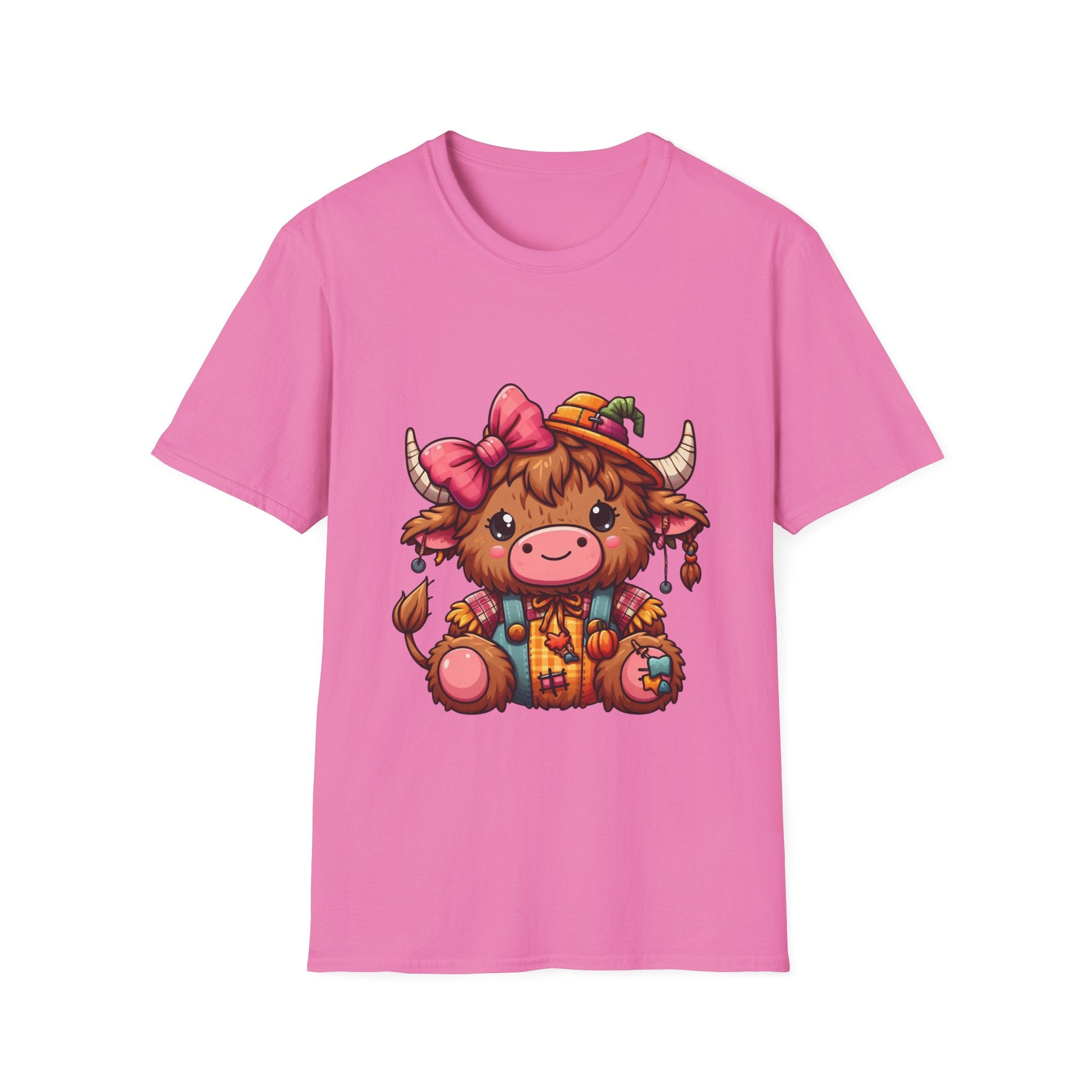 Cute Highland Cow Fall T-Shirt — Pumpkin Patch Baby Highland Cow Graphic Tee