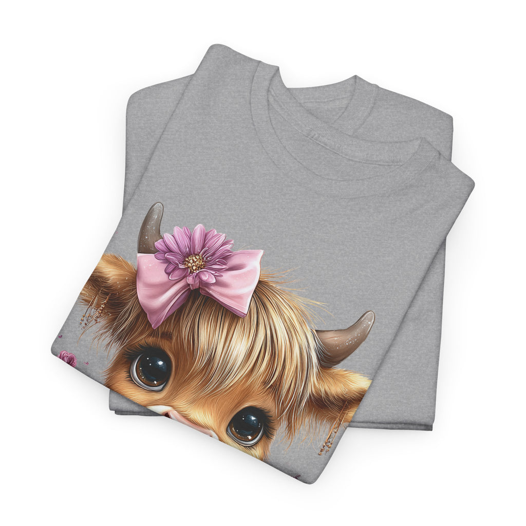 Cute Calf Tee — Adorable Floral Baby Cow Graphic T-Shirt