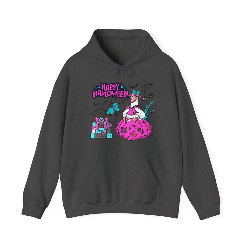 Halloween Kawaii Pumpkin Hoodie — "Happy Halloween" Cute Spooky Graphic