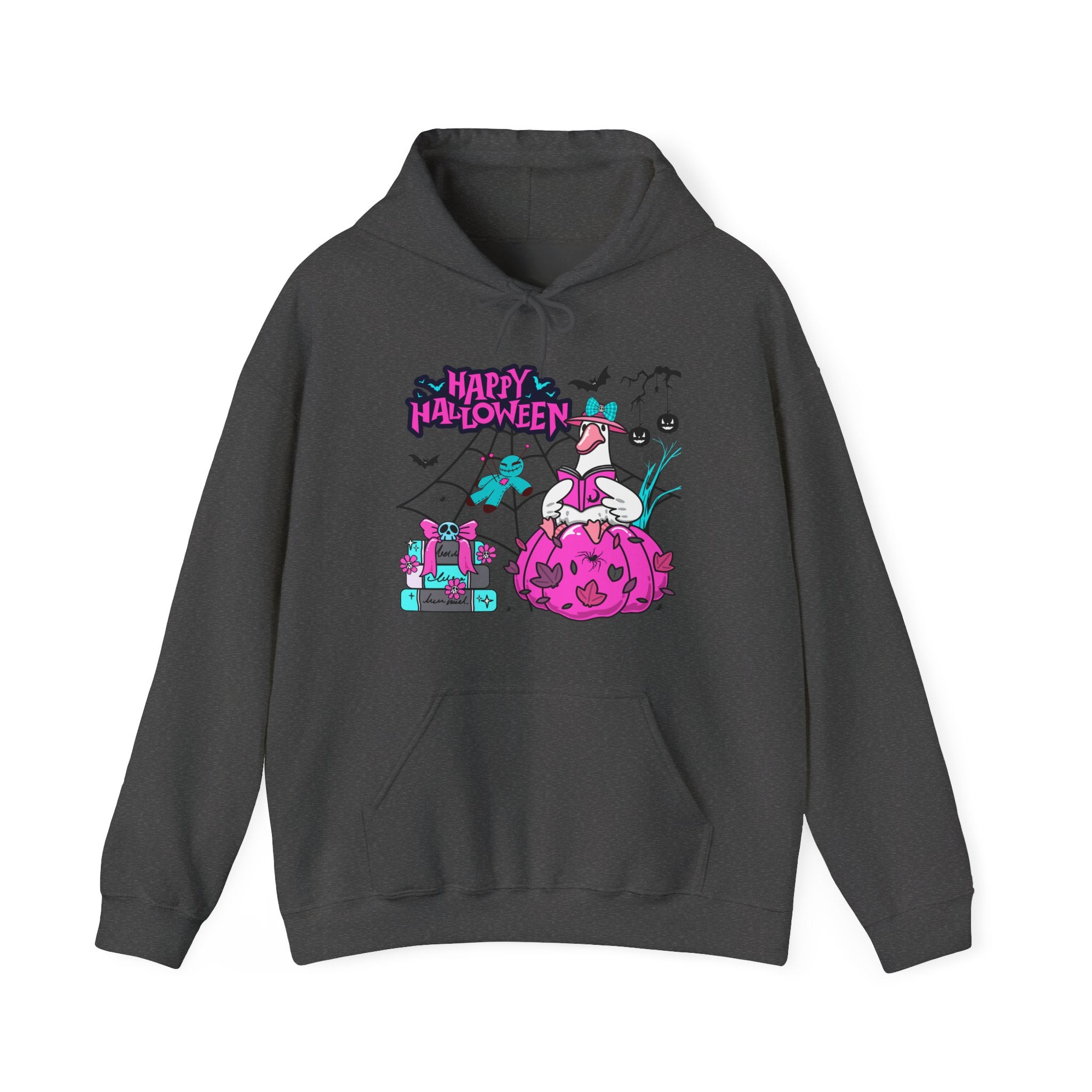 Halloween Kawaii Pumpkin Hoodie — "Happy Halloween" Cute Spooky Graphic