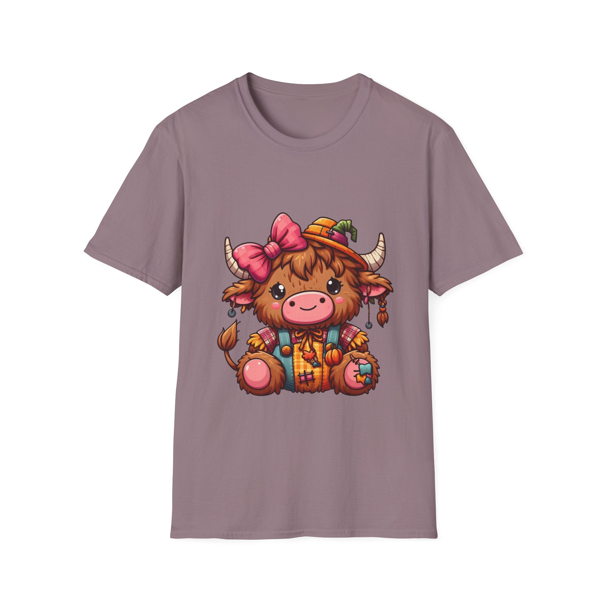 Cute Highland Cow Fall T-Shirt — Pumpkin Patch Baby Highland Cow Graphic Tee