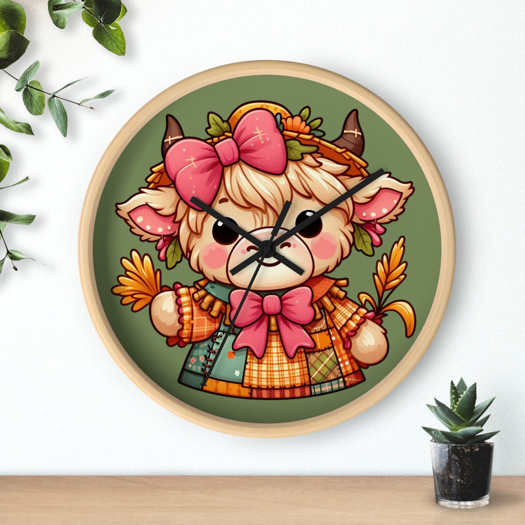 Autumn Alpaca Wall Clock — Cute Harvest Farmhouse Decor