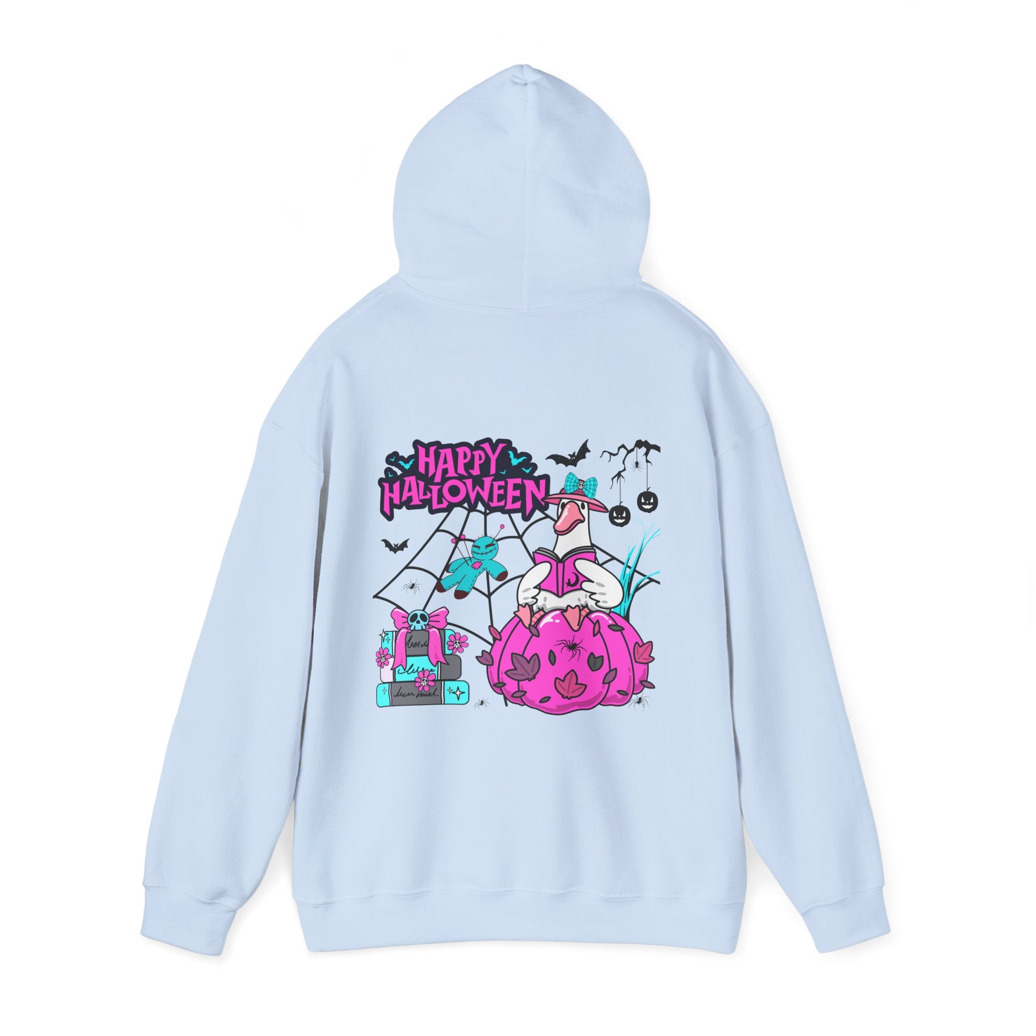 Halloween Kawaii Pumpkin Hoodie — "Happy Halloween" Cute Spooky Graphic