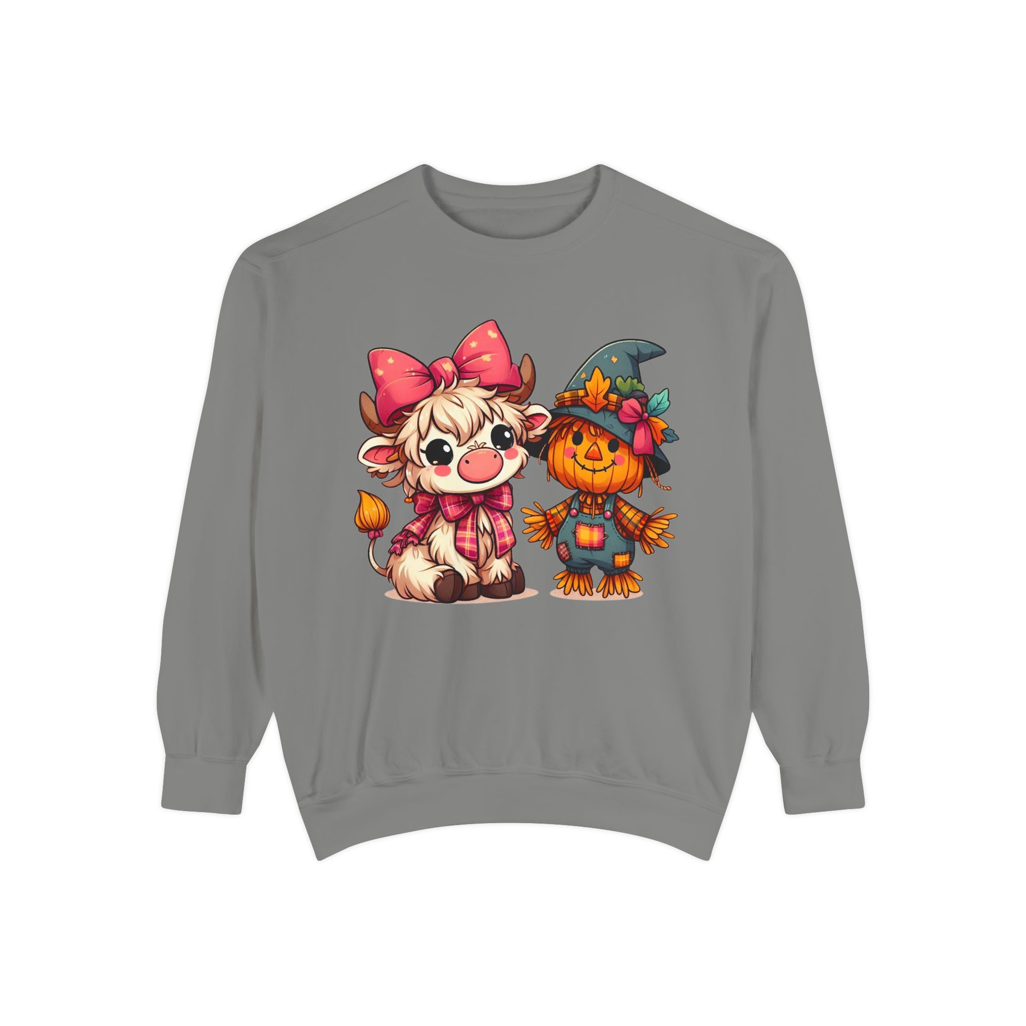 Halloween Cute Scarecrow & Kitty Sweatshirt