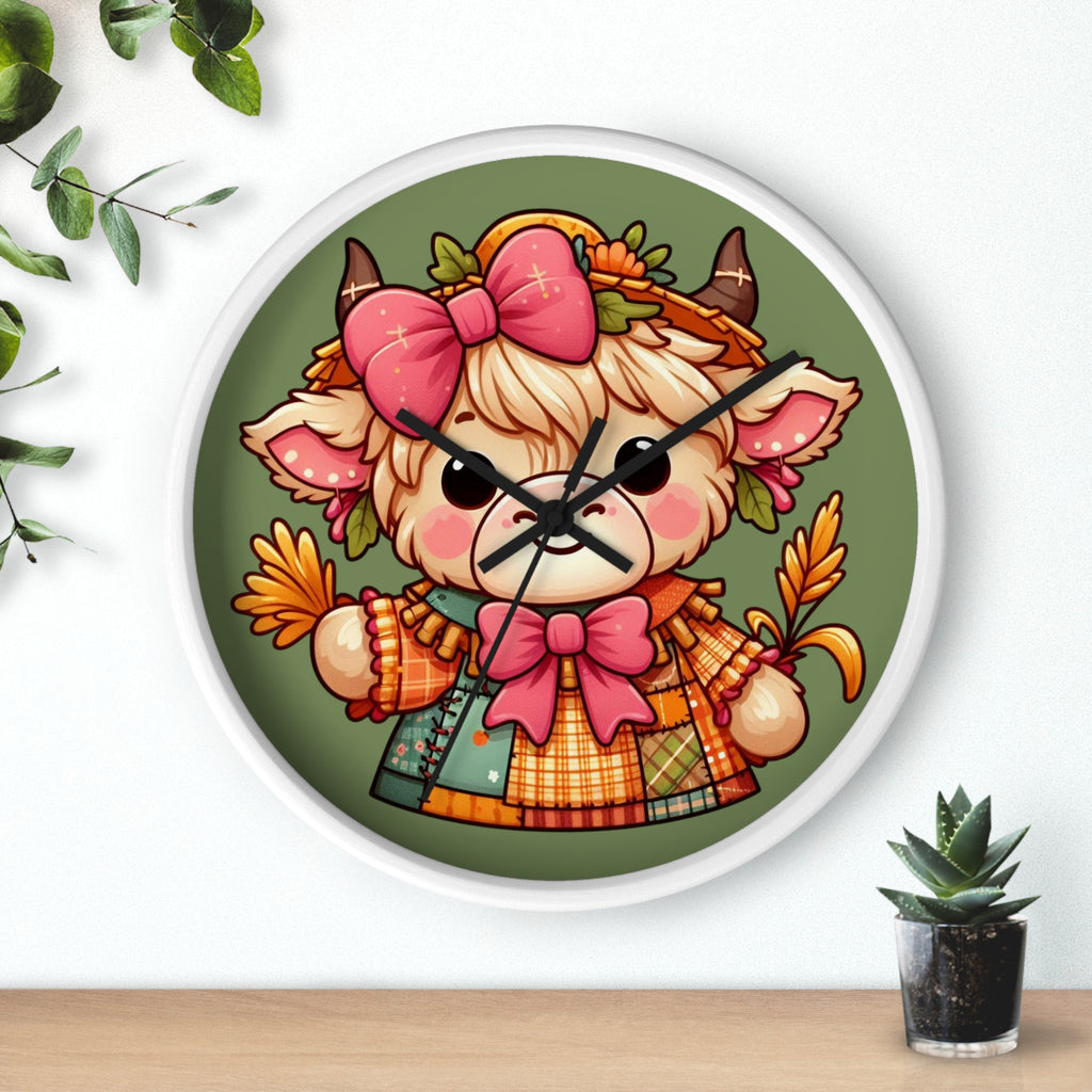 Autumn Alpaca Wall Clock — Cute Harvest Farmhouse Decor