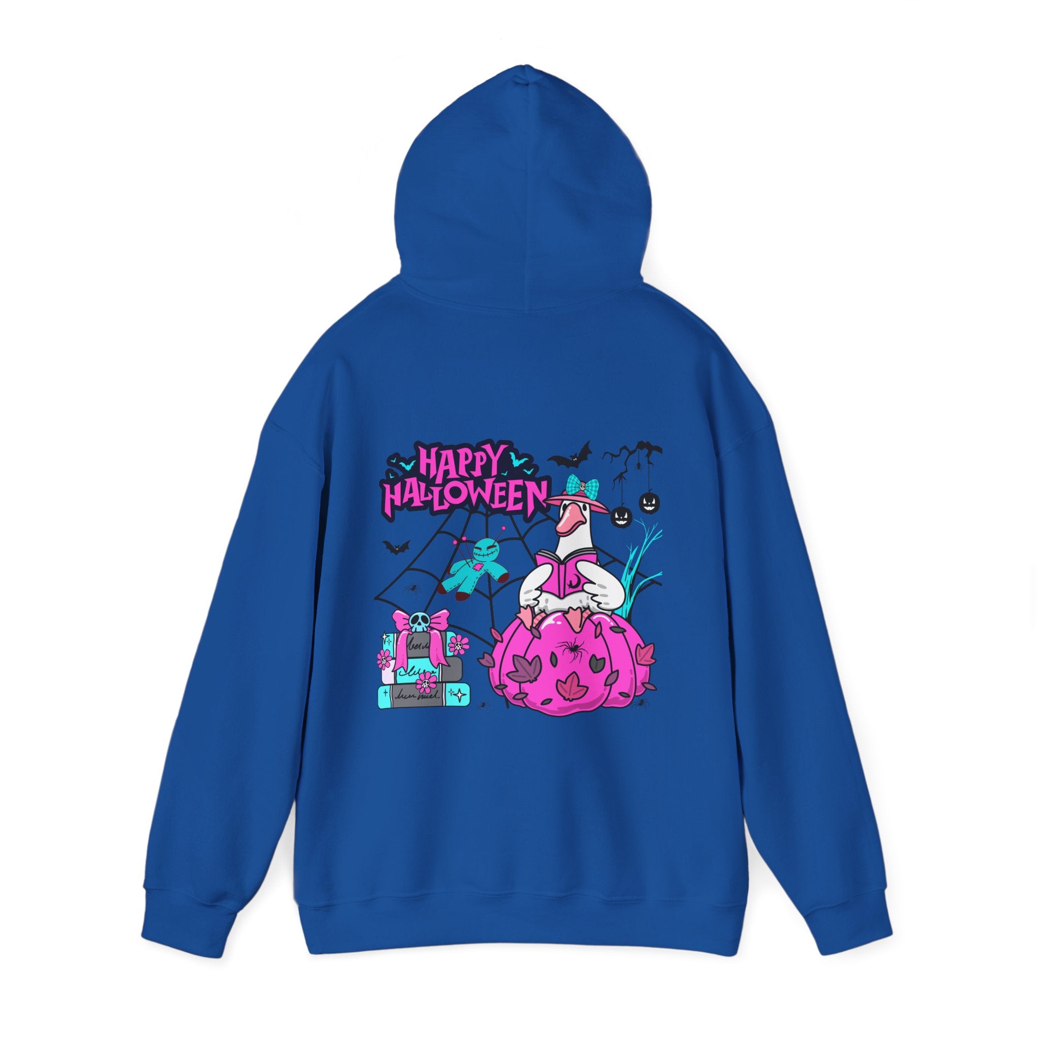 Halloween Kawaii Pumpkin Hoodie — "Happy Halloween" Cute Spooky Graphic