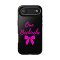 Que Bochinche Phone Case — Pink Script & Bow Tough Protective Cover
