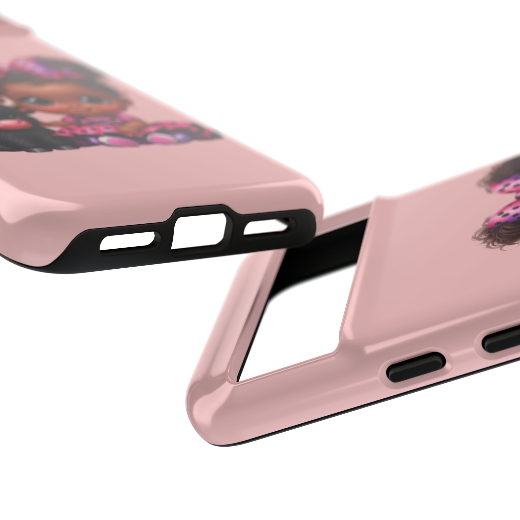 Cute Baby Girl with Plush Cow Phone Case