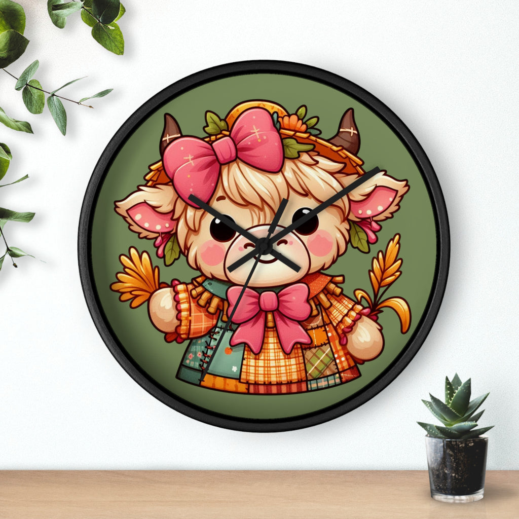 Autumn Alpaca Wall Clock — Cute Harvest Farmhouse Decor