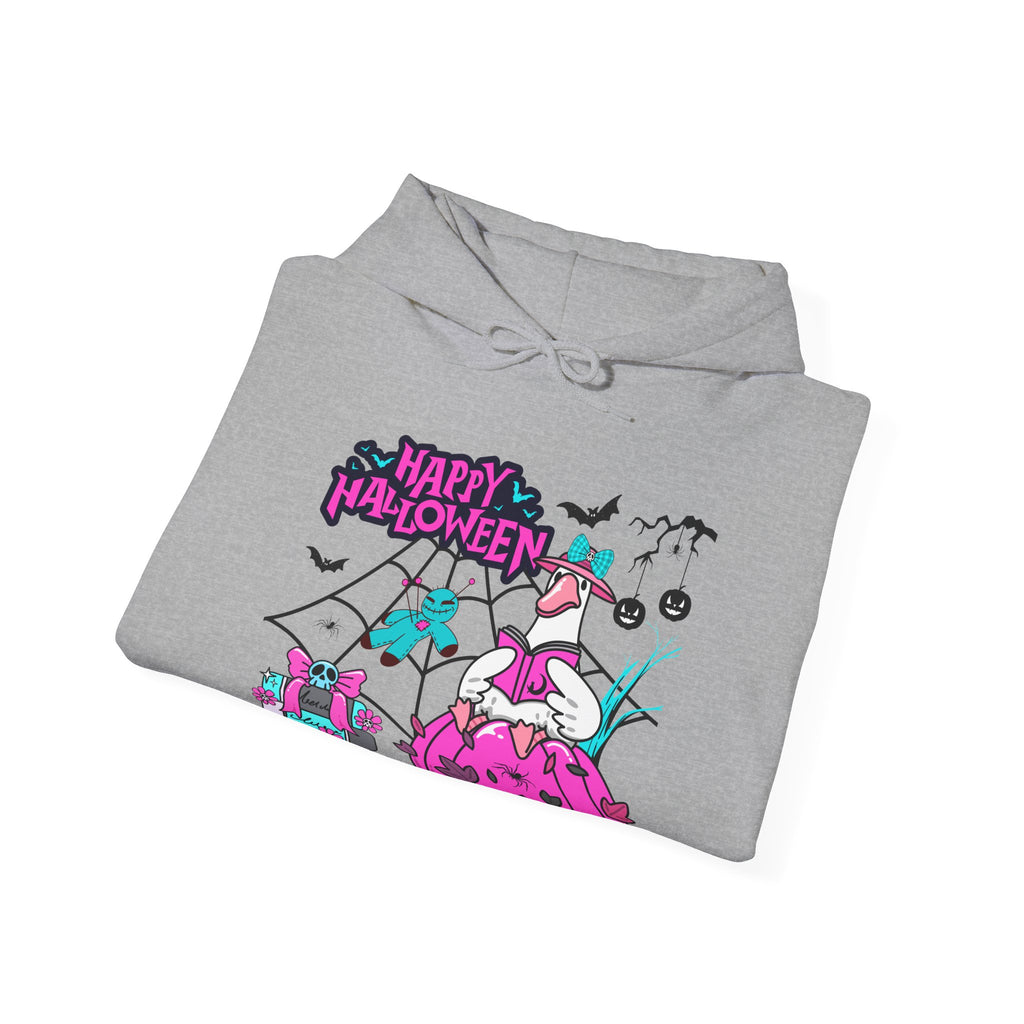 Halloween Kawaii Pumpkin Hoodie — "Happy Halloween" Cute Spooky Graphic