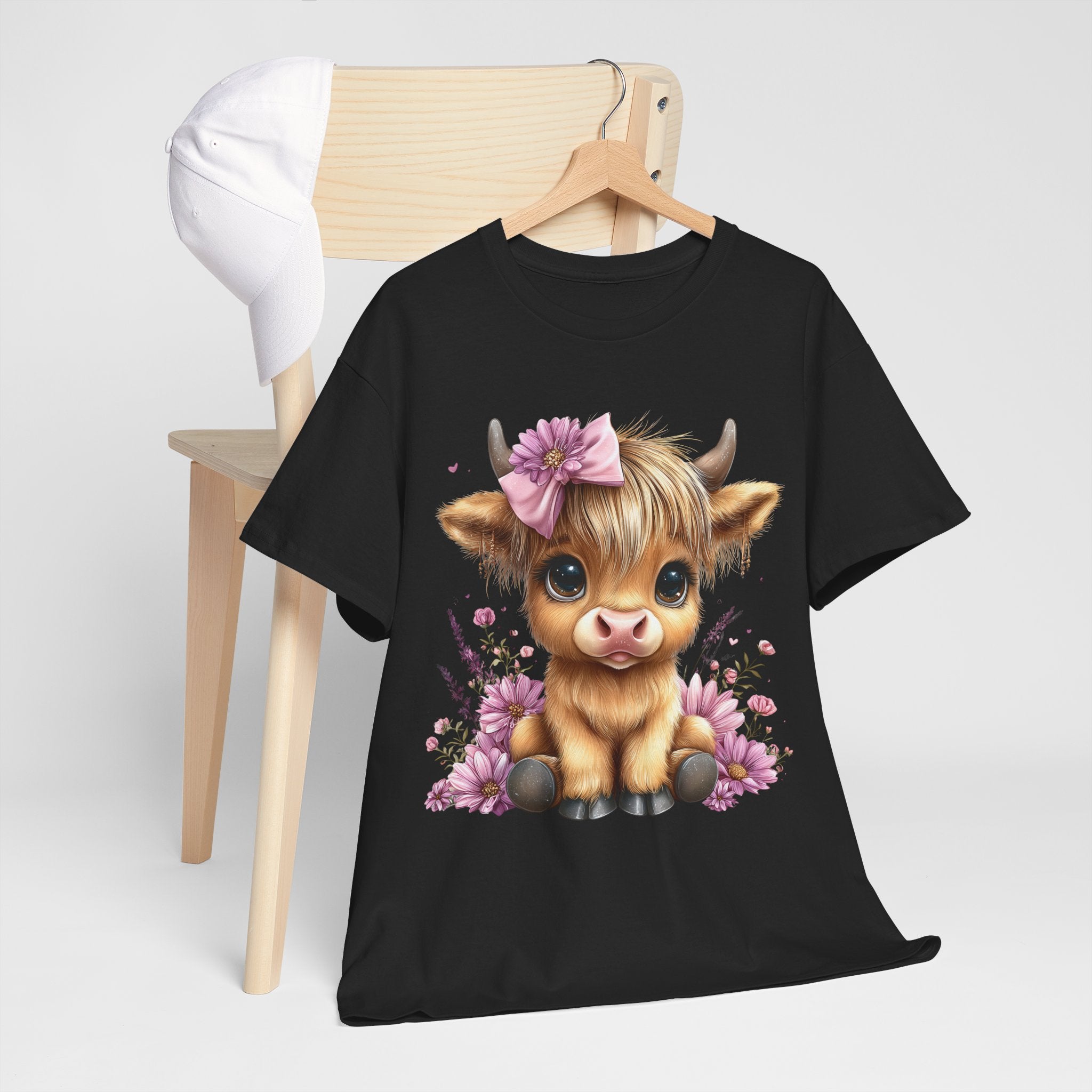 Cute Calf Tee — Adorable Floral Baby Cow Graphic T-Shirt