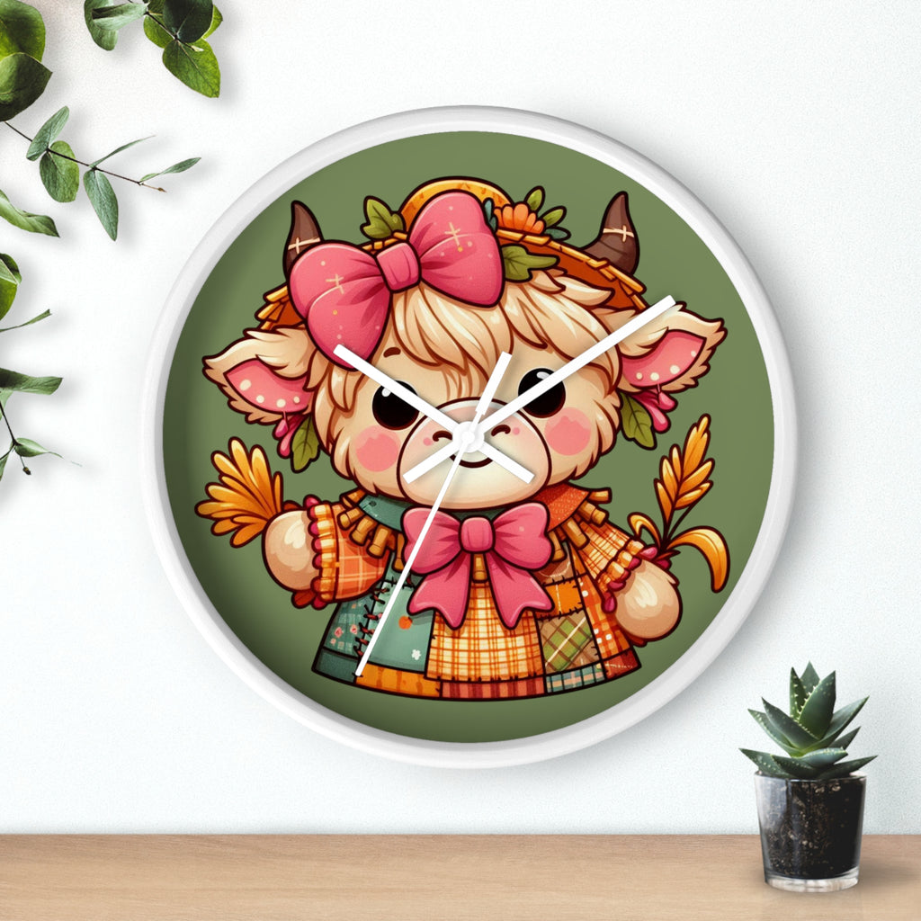 Autumn Alpaca Wall Clock — Cute Harvest Farmhouse Decor