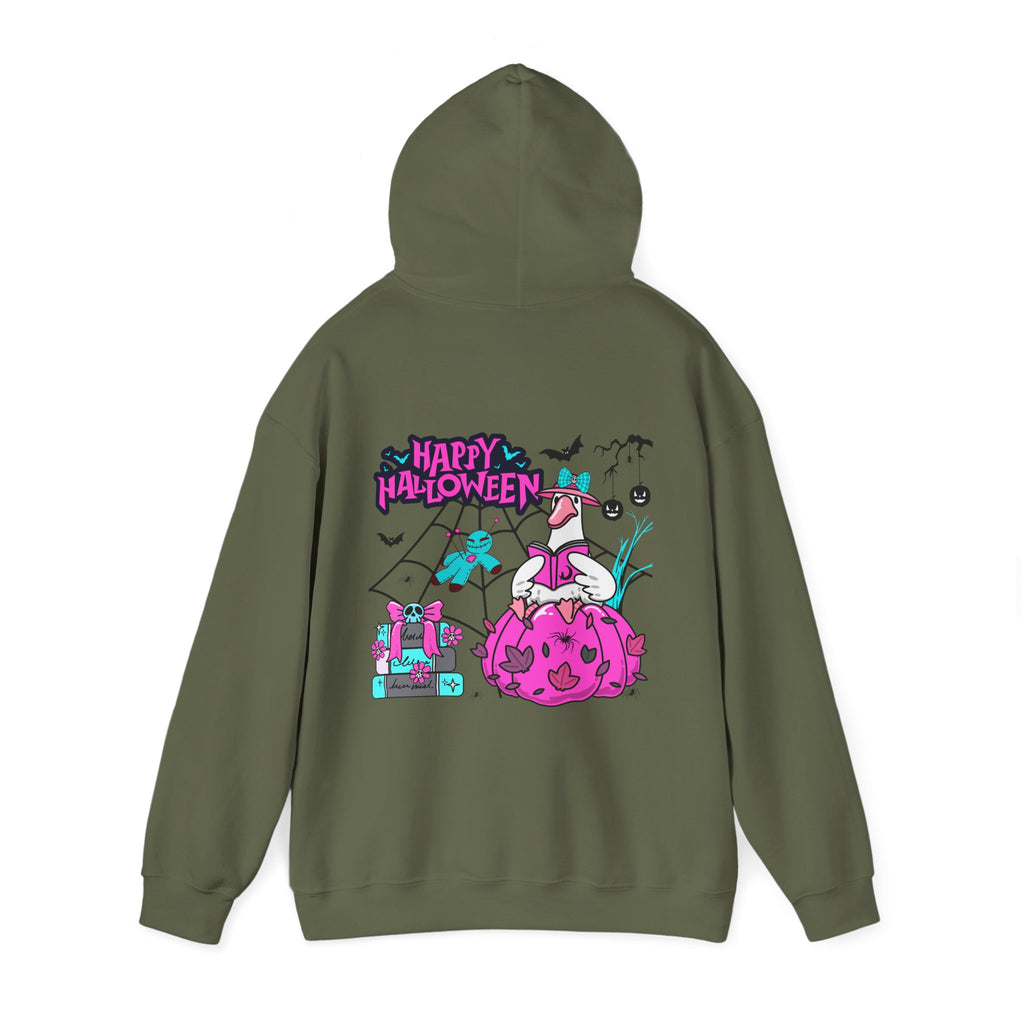 Halloween Kawaii Pumpkin Hoodie — "Happy Halloween" Cute Spooky Graphic