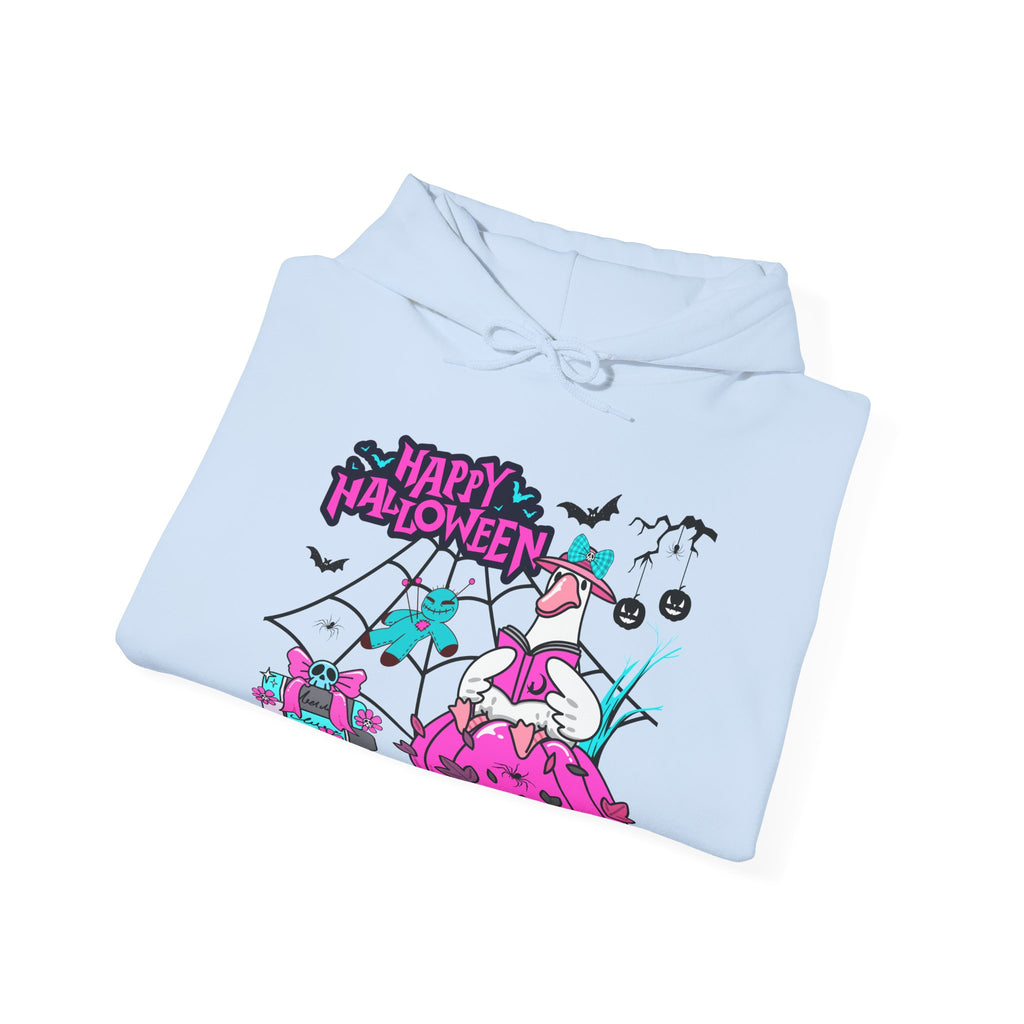 Halloween Kawaii Pumpkin Hoodie — "Happy Halloween" Cute Spooky Graphic