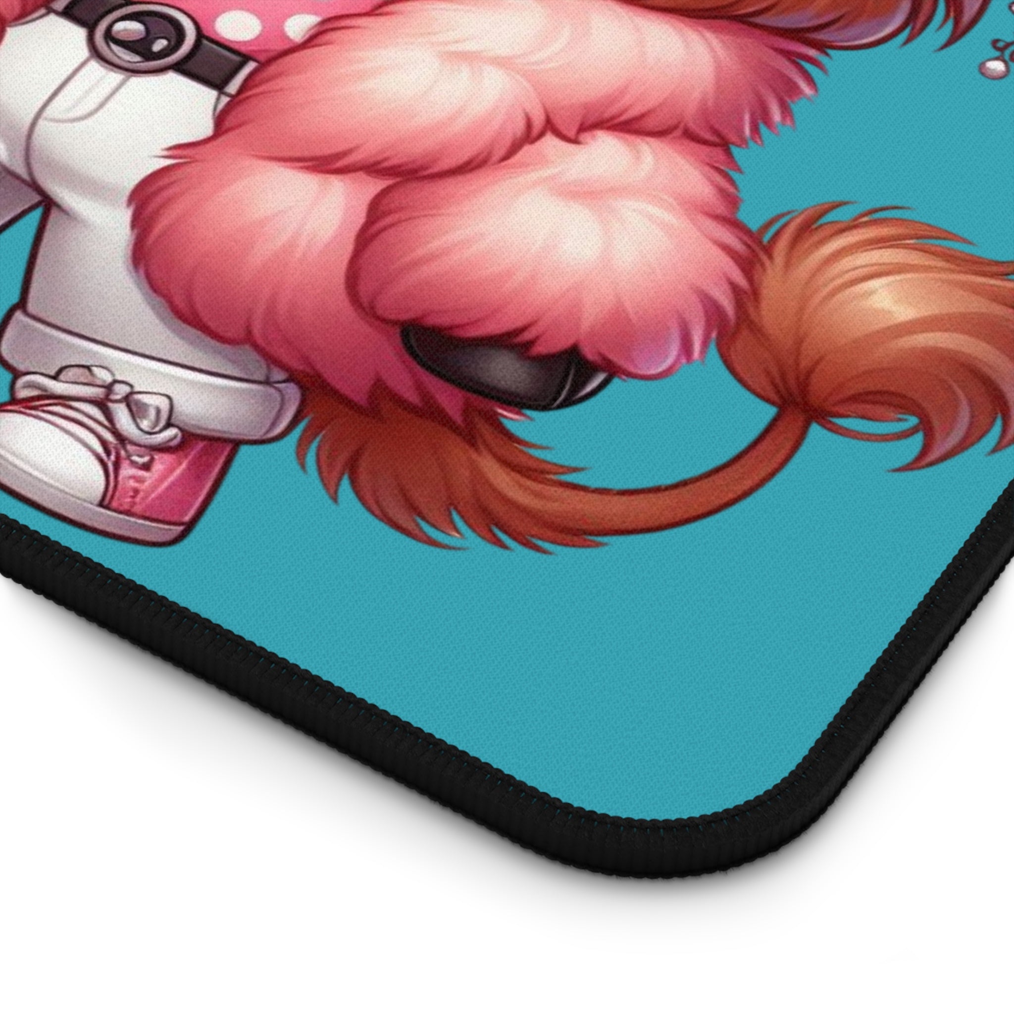 Glam Cow Desk Mat — "Too Glam to Give a Damn" Cute Pink Desk Pad