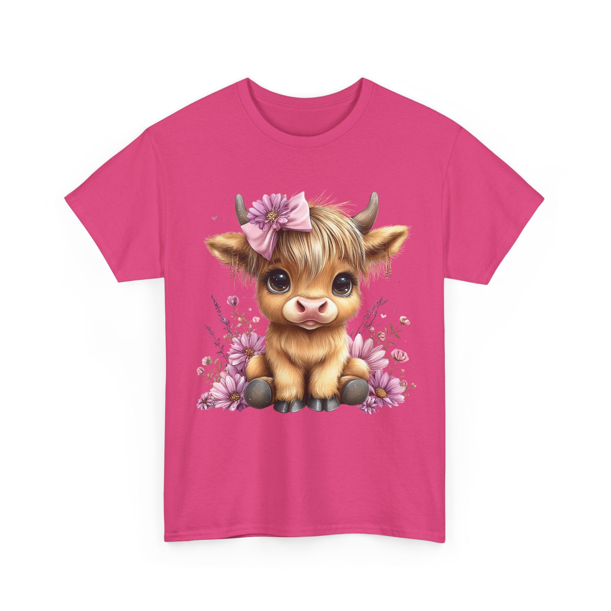 Cute Calf Tee — Adorable Floral Baby Cow Graphic T-Shirt