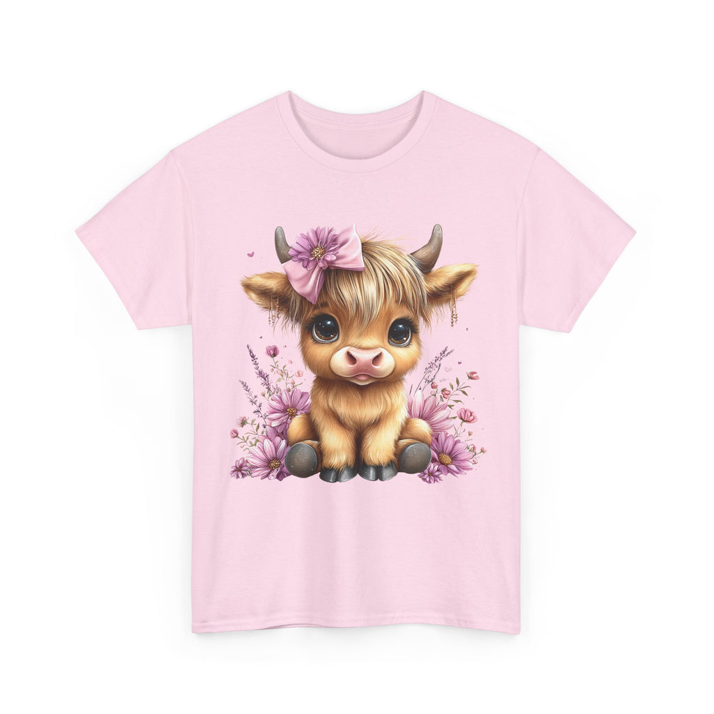 Cute Calf Tee — Adorable Floral Baby Cow Graphic T-Shirt