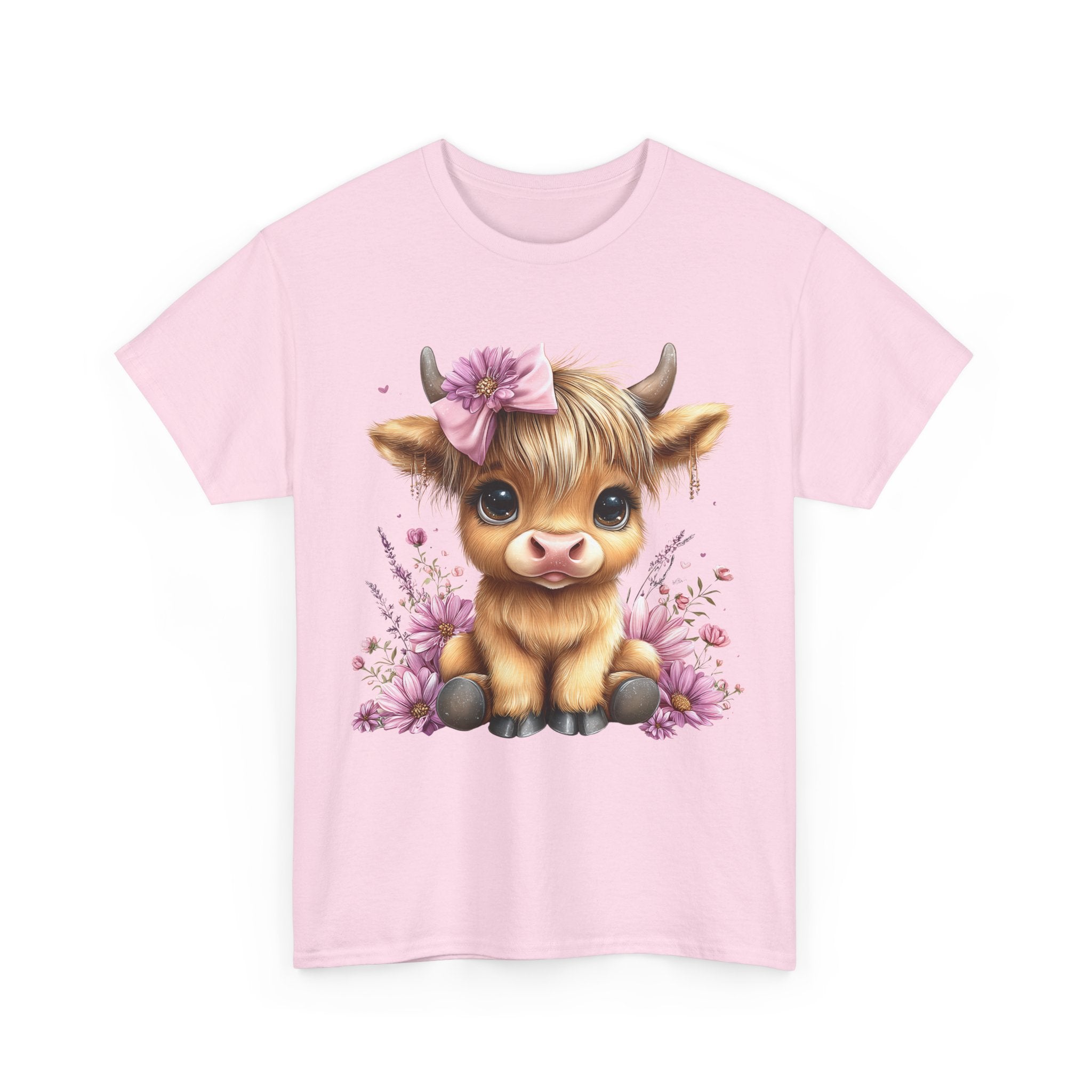 Cute Calf Tee — Adorable Floral Baby Cow Graphic T-Shirt