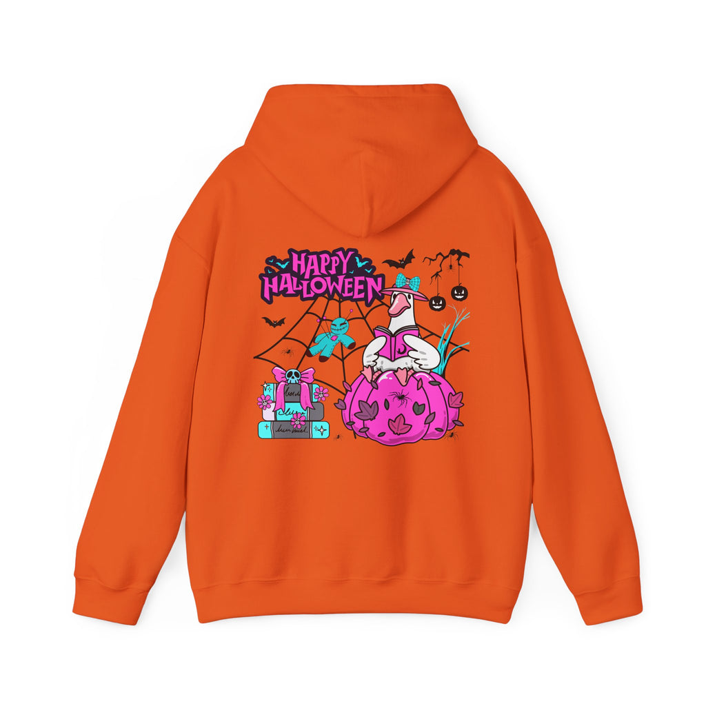 Halloween Kawaii Pumpkin Hoodie — "Happy Halloween" Cute Spooky Graphic