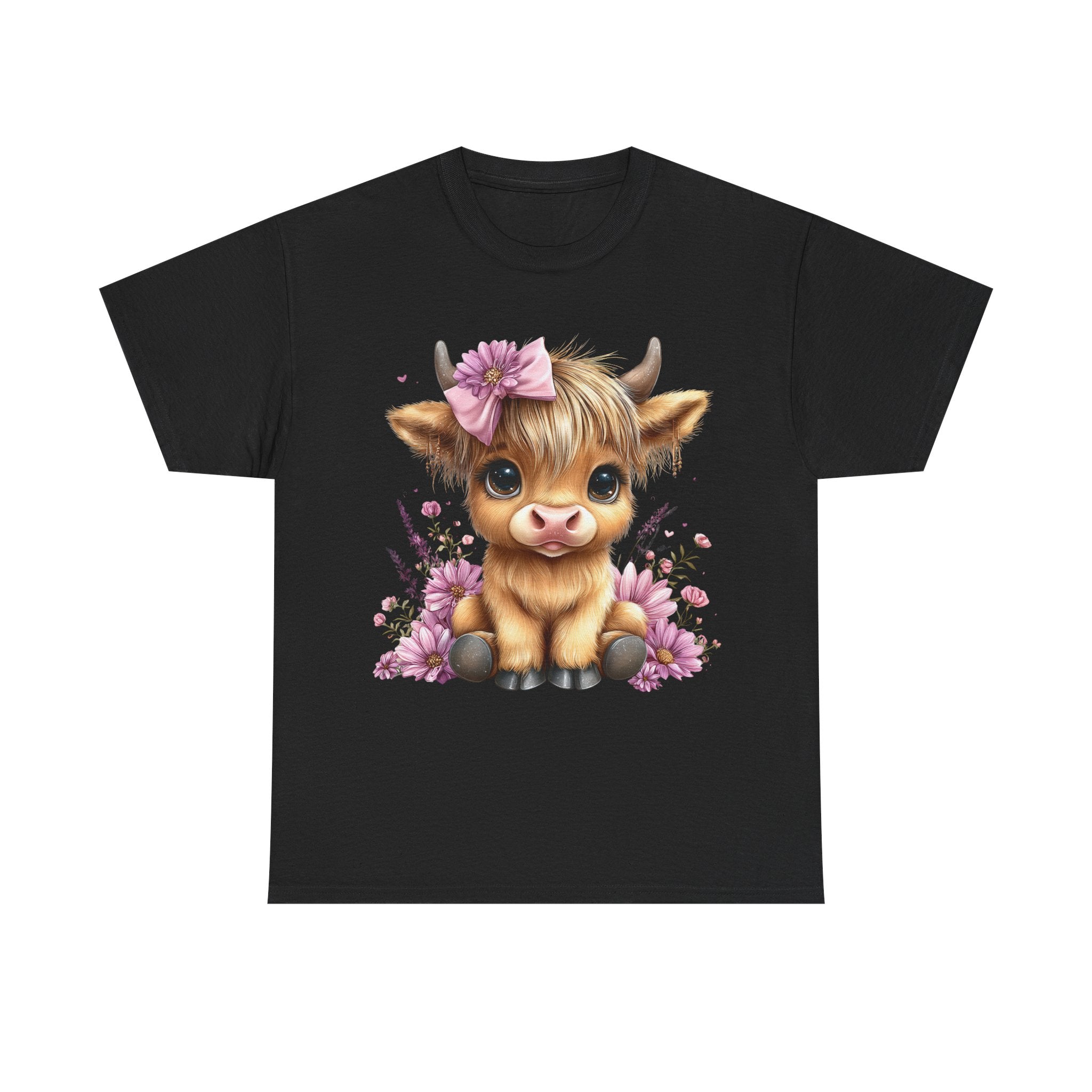 Cute Calf Tee — Adorable Floral Baby Cow Graphic T-Shirt